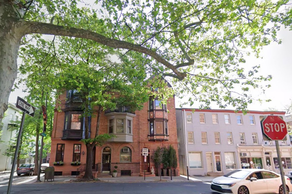 Street view of a brick building in Philadelphia where a sexual assault occurred.