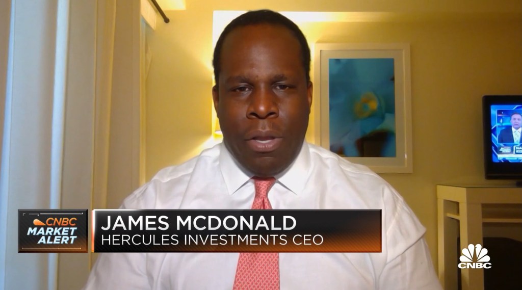 James McDonald, Hercules Investments CEO, in a CNBC interview.