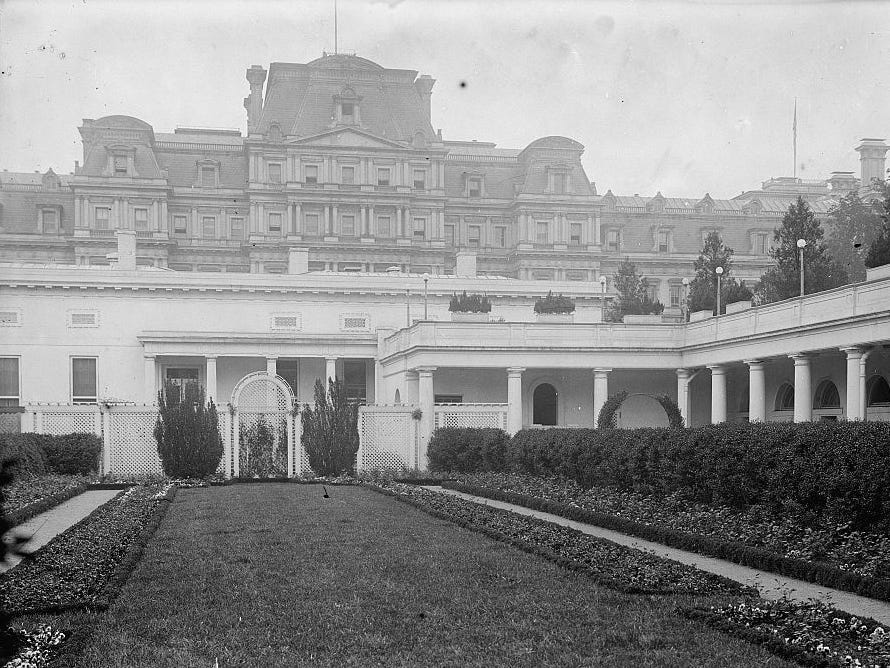 white house rose garden 1914