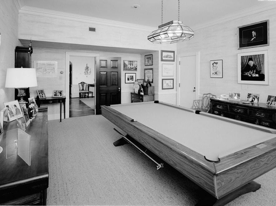 white house pool table