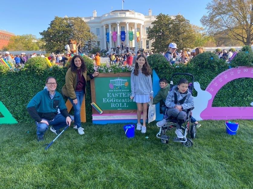 Author Jamie Davis Smith and her family at White House Easter event