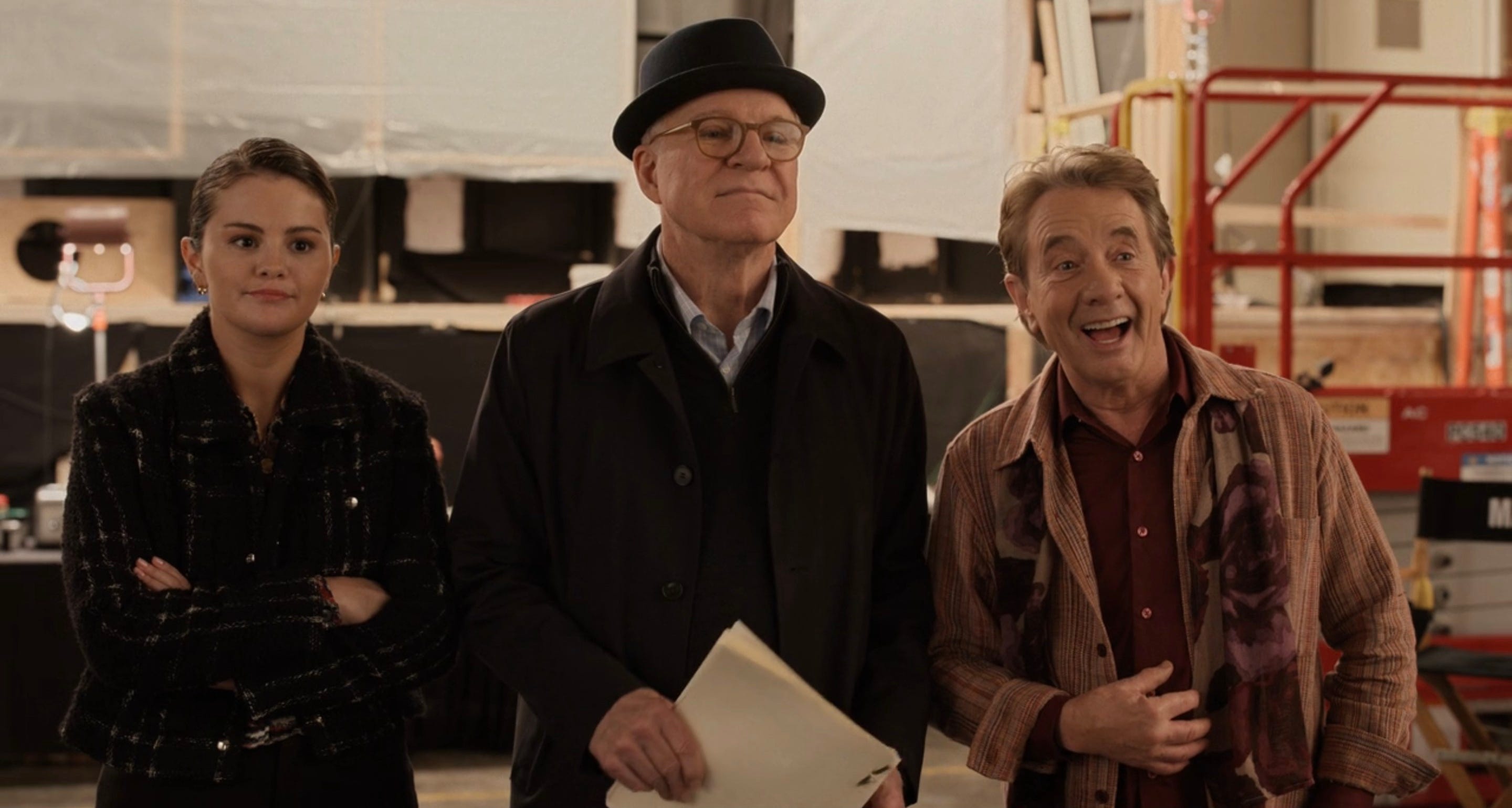 Selena Gomez, Steve Martin, and Martin Short in the season four finale of "Only Murders in the Building."