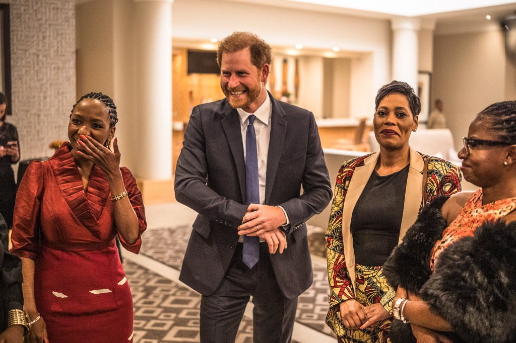 Prince Harry and Dr. Sophie Chandauka at a Sentebale event in October 2024 in South Africa.