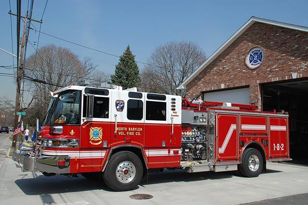 North Babylon Volunteer Fire Company firetruck.