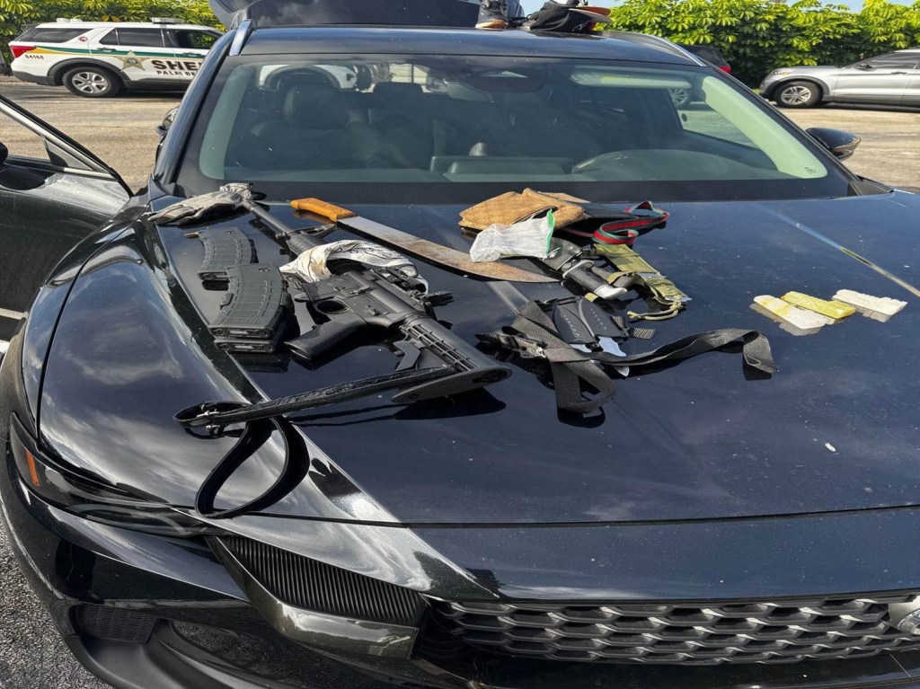 Palm Beach Sheriff’s deputies approached the “suspicious” man at 7:10 a.m. as the suspect was getting dressed outside the car