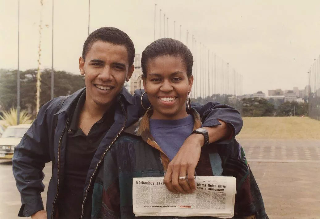Michelle Obama and Barack Obama