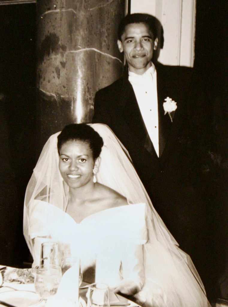 Michelle Obama and Barack Obama in 1992