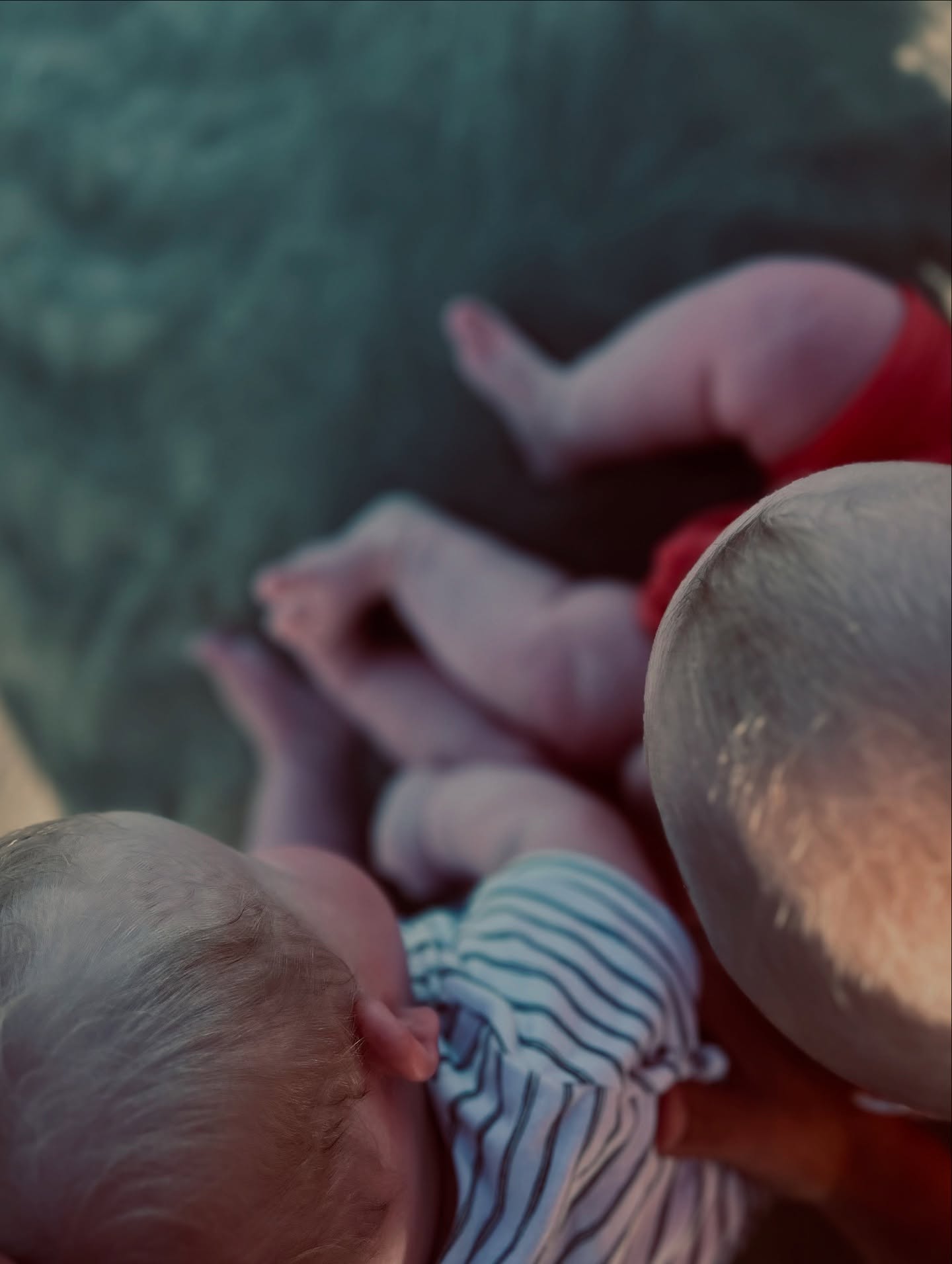 Brooke Hogan's twins at the beach