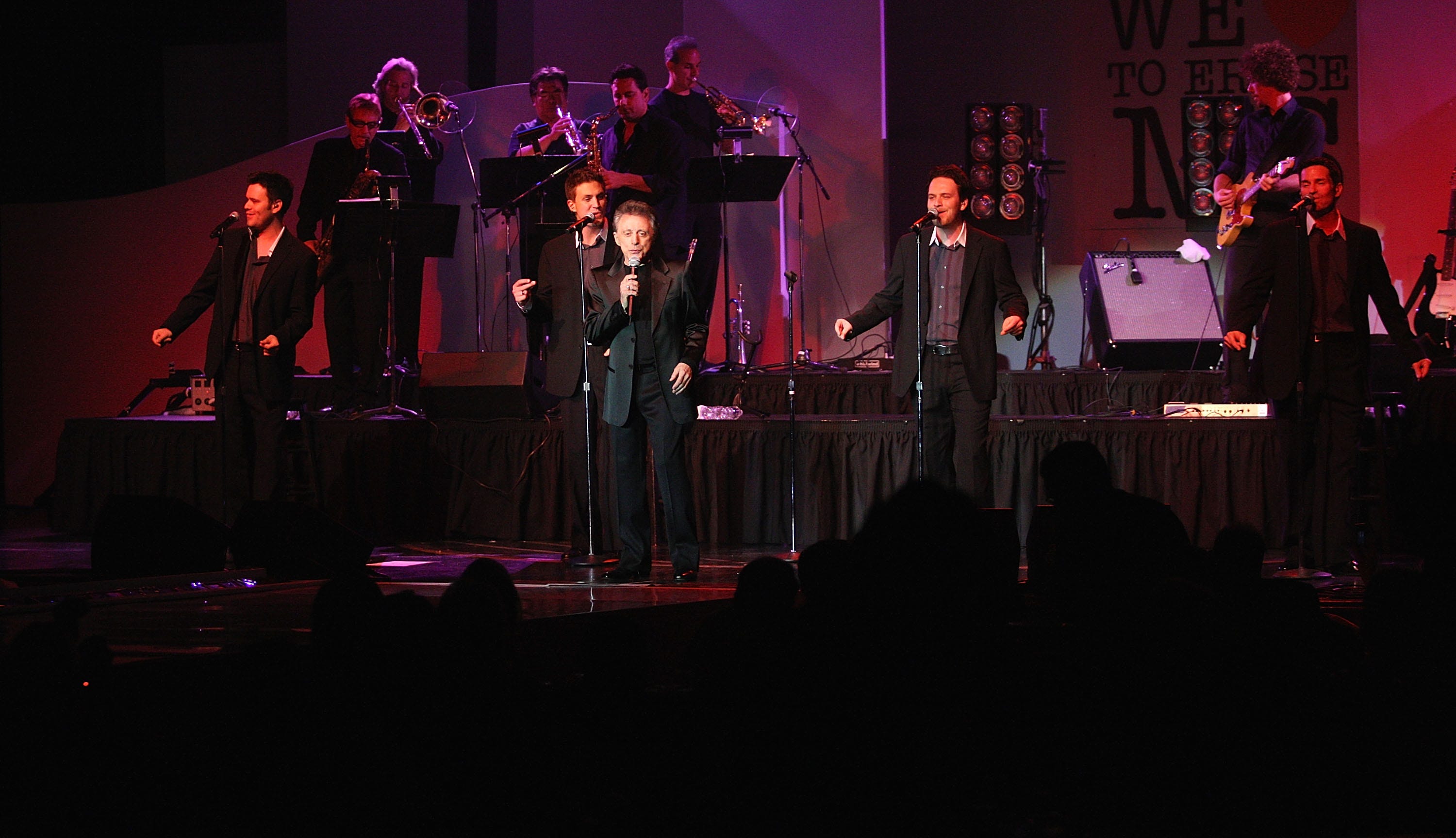 Frankie Valli and the Four Seasons performing