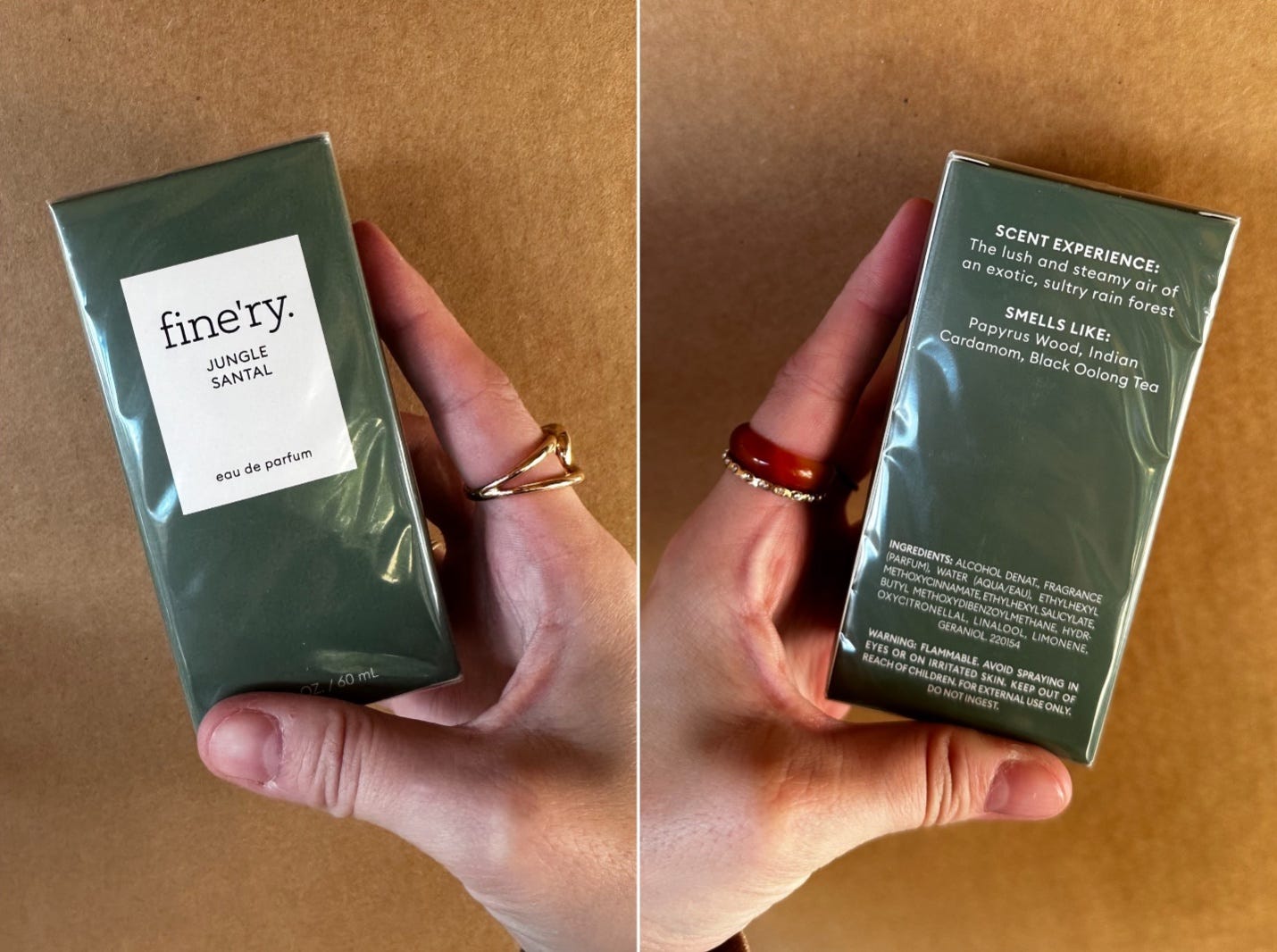 A new bottle of Fine'ry perfume from Target.