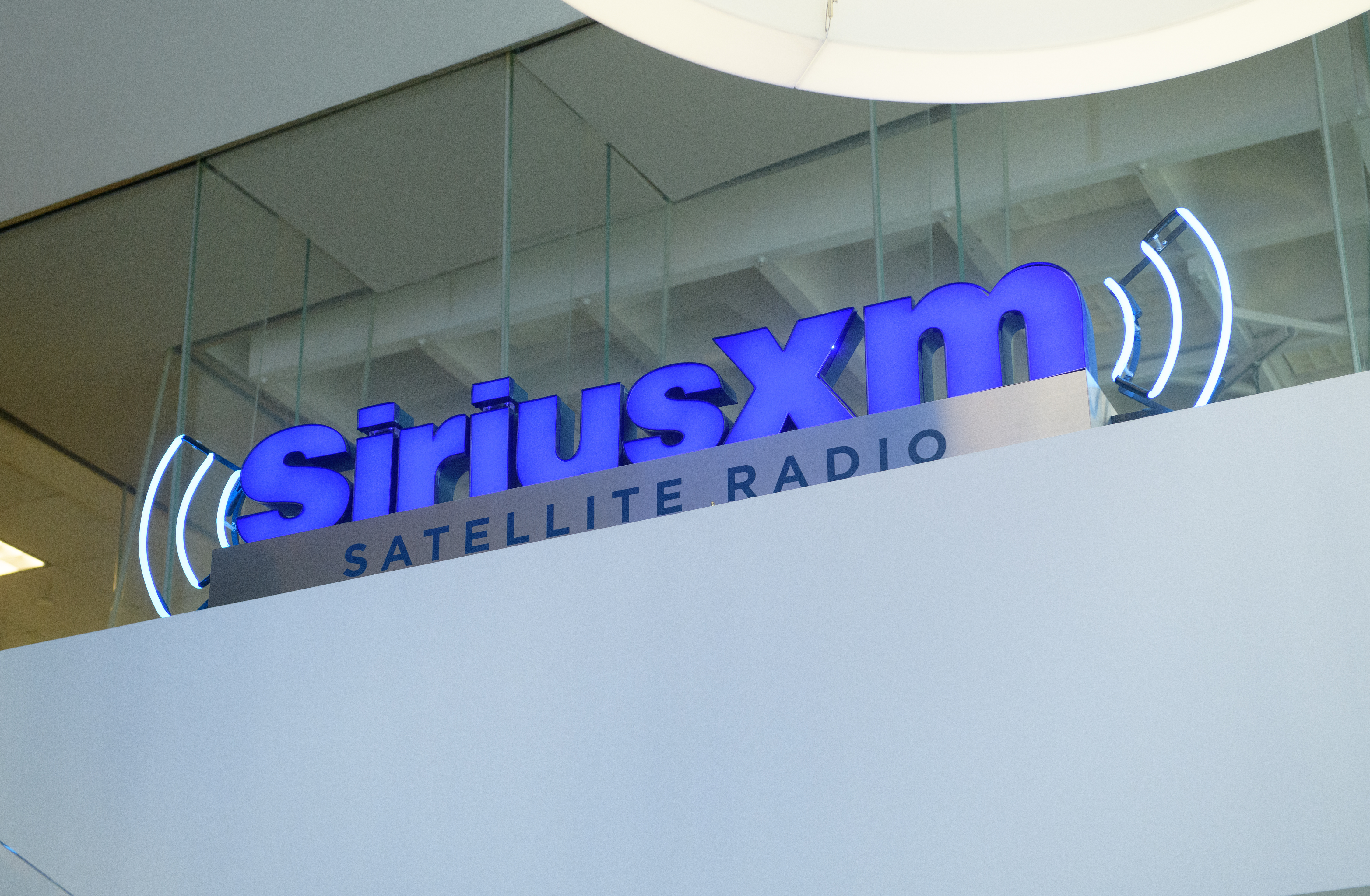 A sign of Sirius XM Studios in 2019