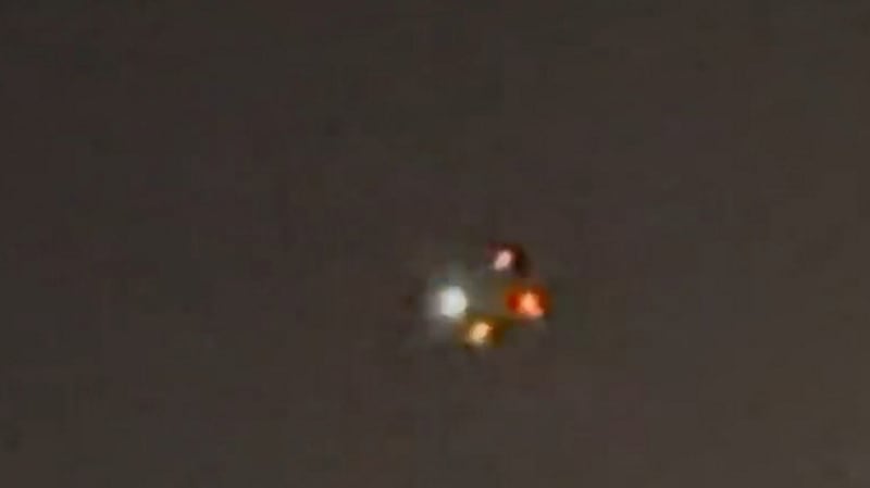 A drone spotted over Ridge, New York.