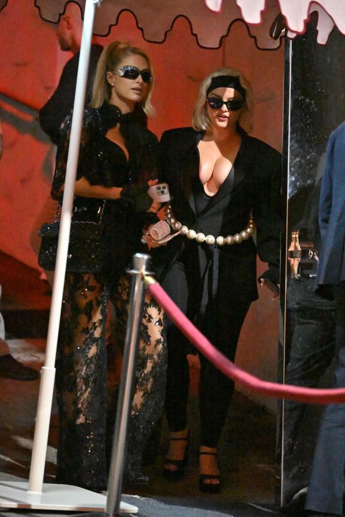  Paris Hilton is seen at Cara Delevingne's birthday party