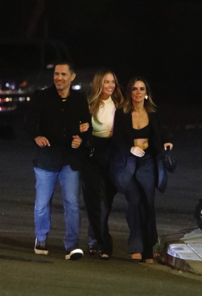 Margot Robbie and Angie Hernandez reunite with friends at Cara Delevingne's birthday celebration.