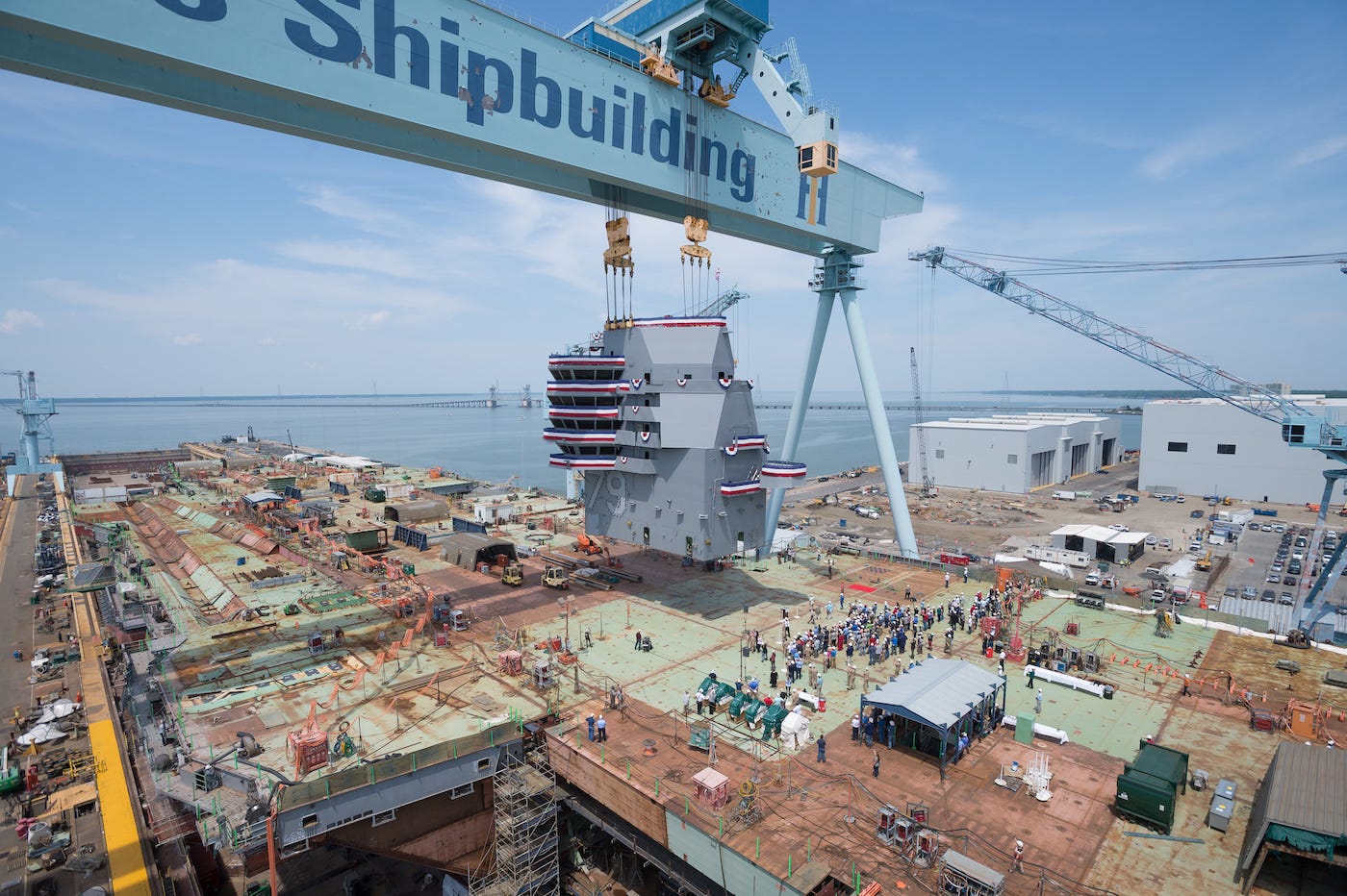 Navy aircraft carrier John F. Kennedy dry dock