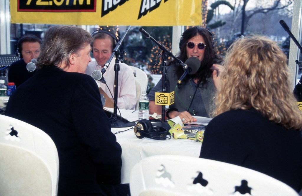 Howard Stern interviews Donald Trump during a radio show on 1994.