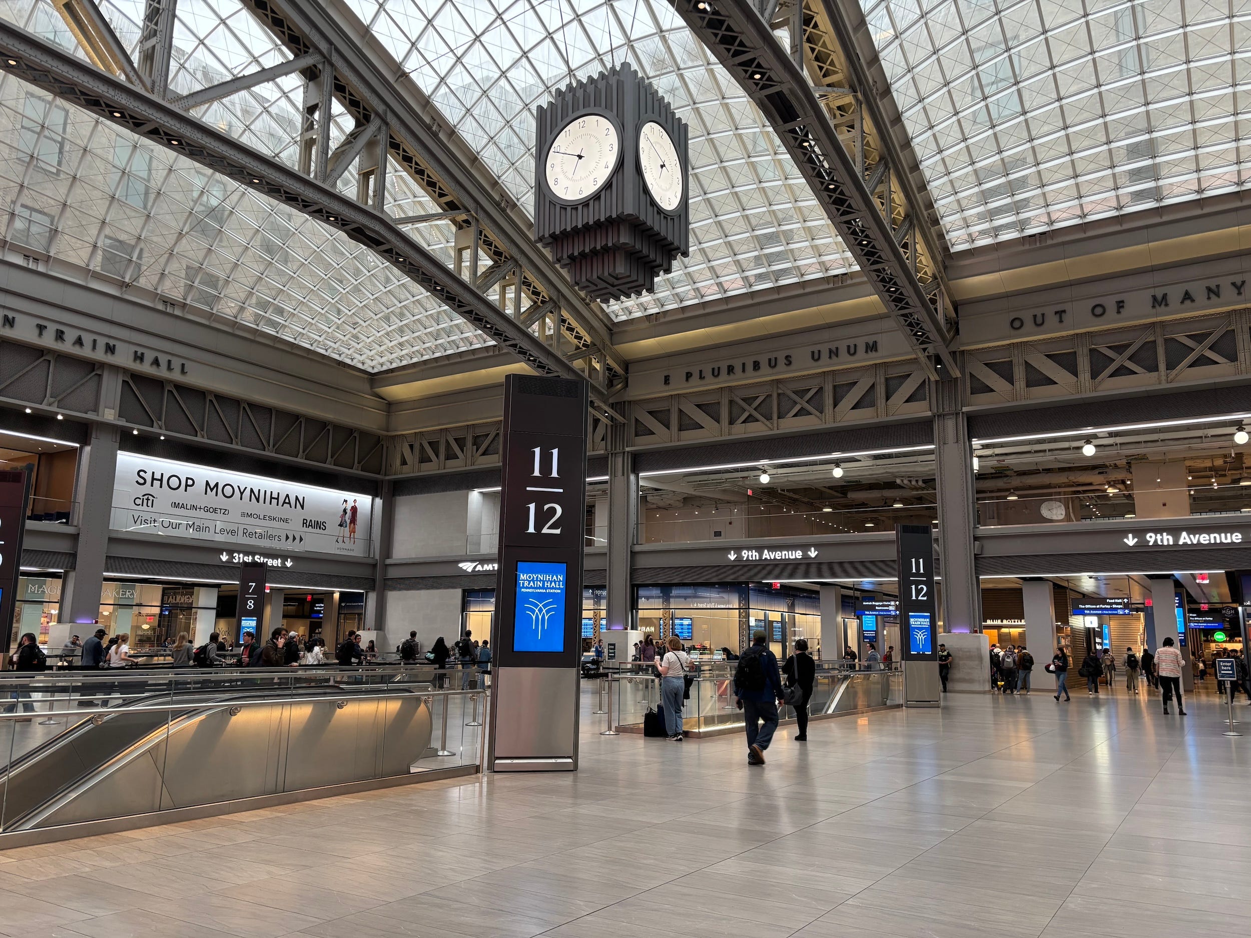 A photo of Moynihan Train Hall at Penn station.