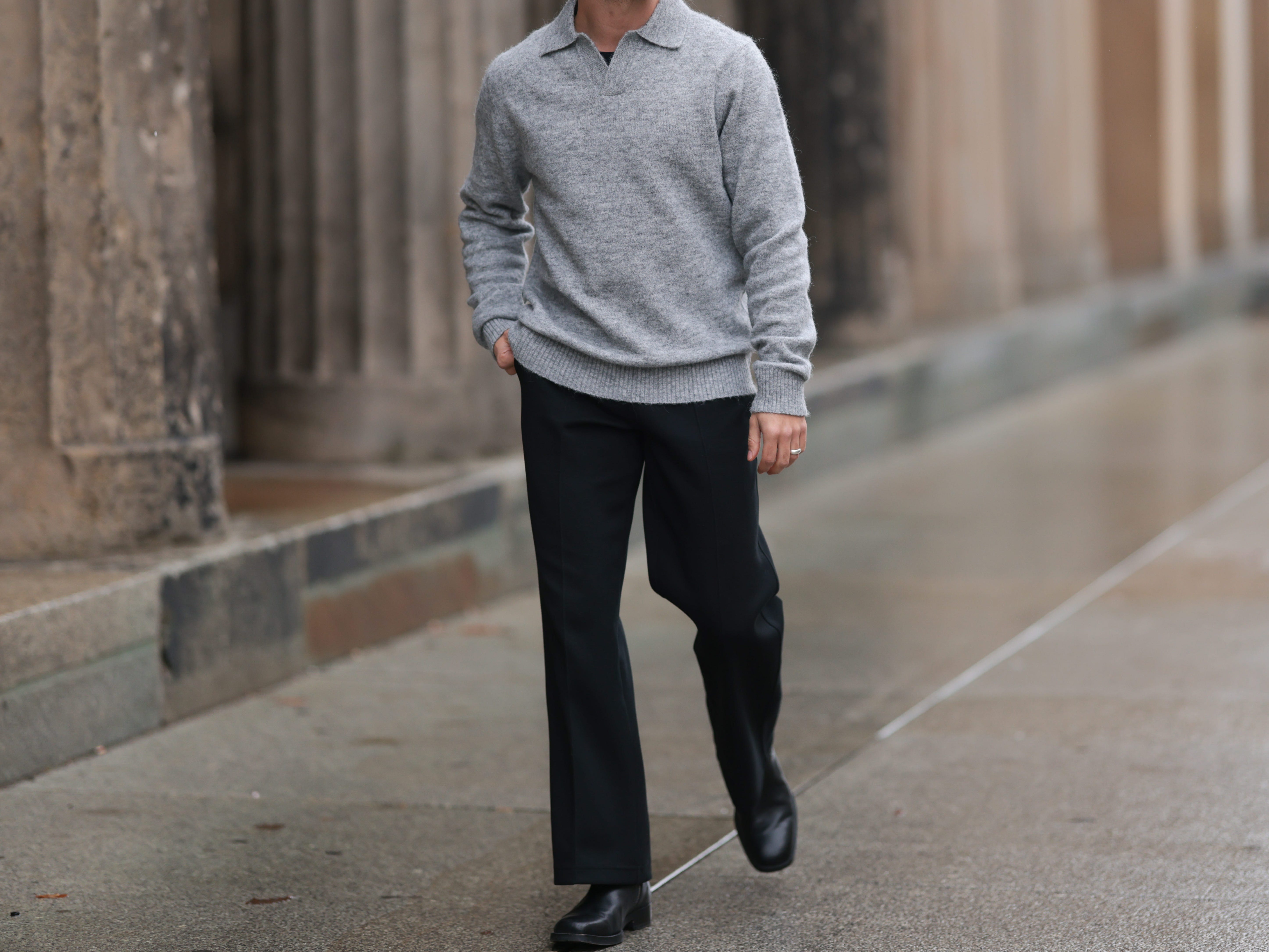 men wearing knit