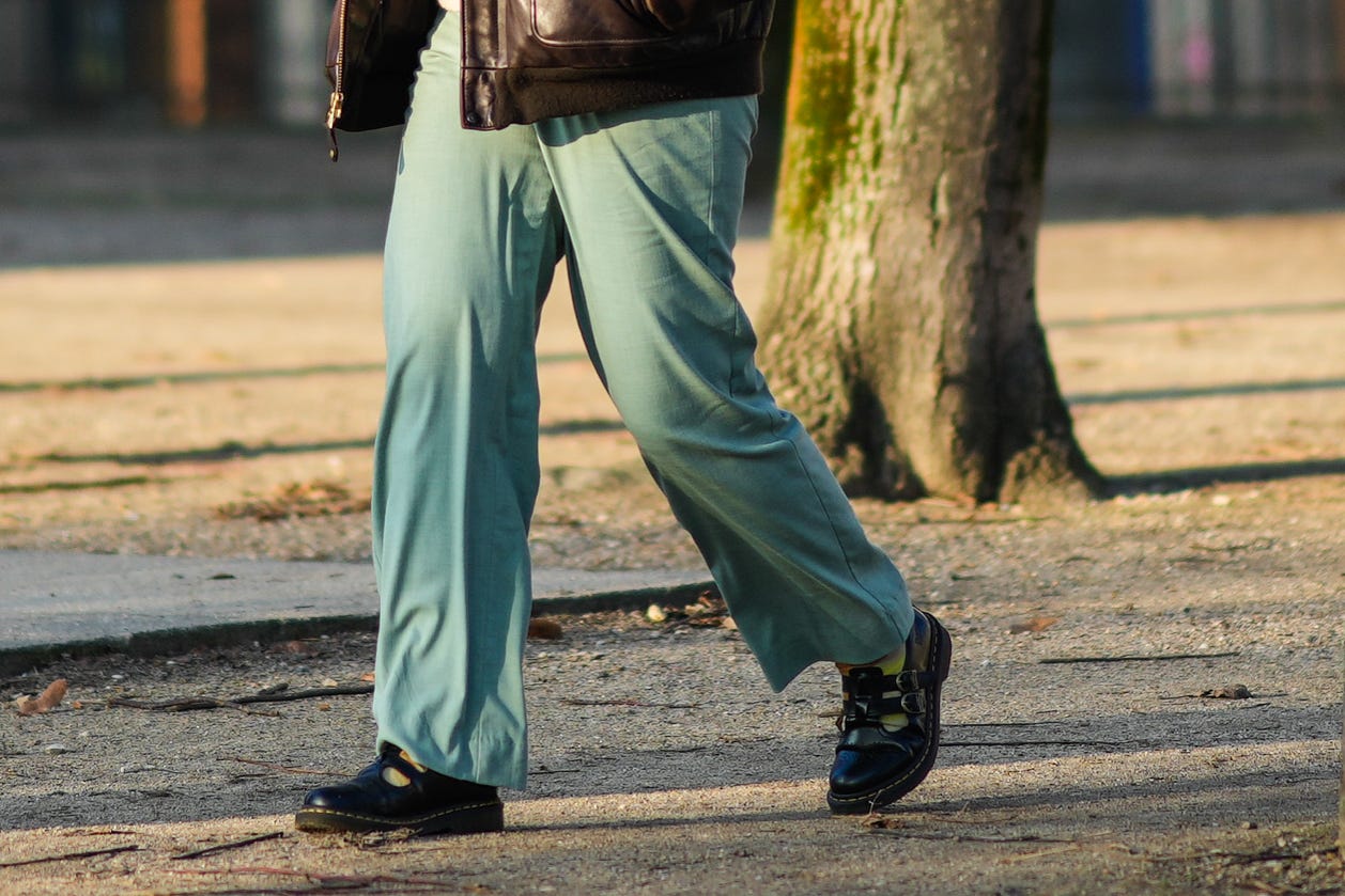 man wearing shoes