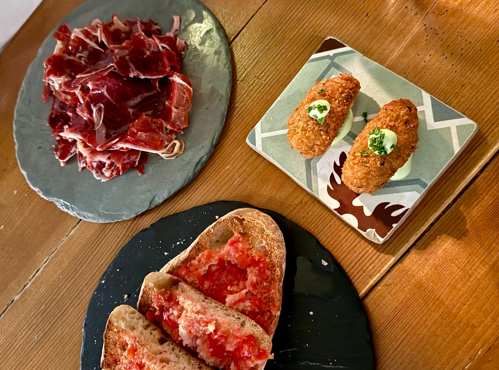 The food in Barcelona, Spain.