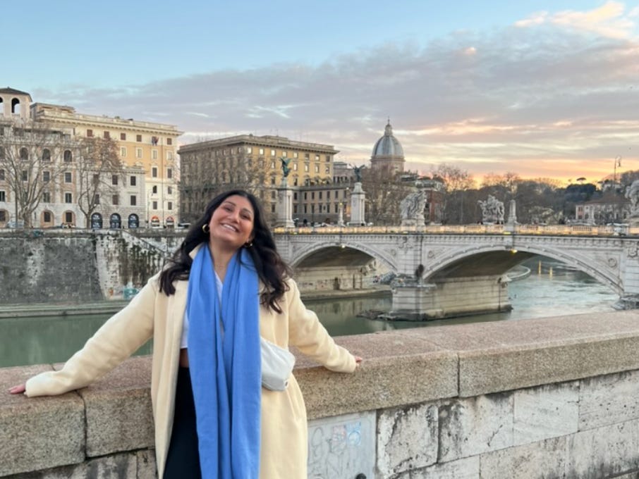 The writer in Rome.