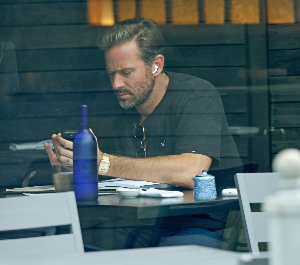 Armie Hammer in Los Angeles in May 2025