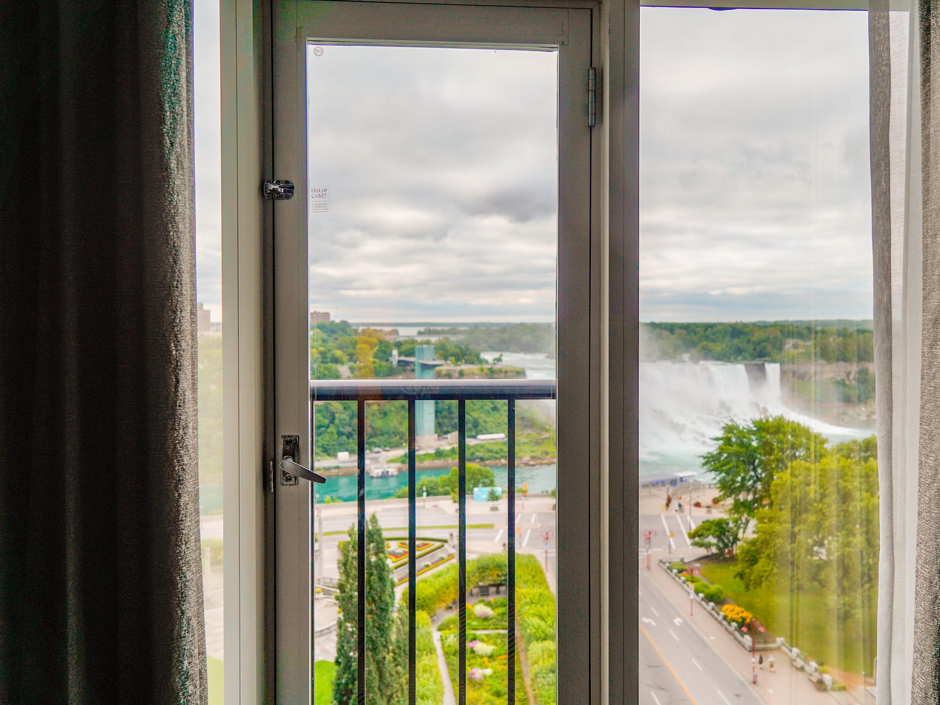 Views from the Sheraton Fallsview hotel room window