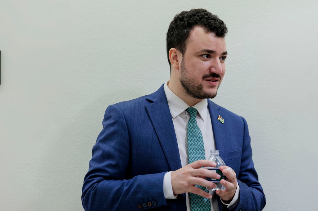 Mahmoud Khalil, former Columbia University graduate student, meeting with lawmakers on Capitol Hill.