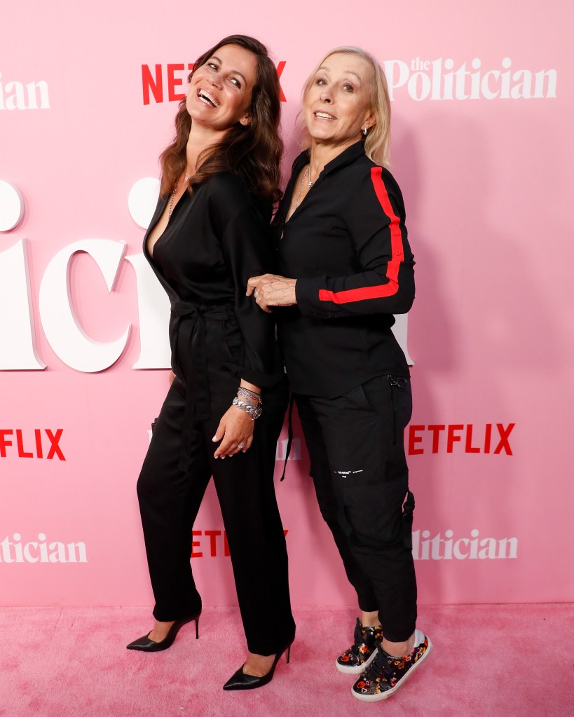 Julia Lemigova and Martina Navratilova