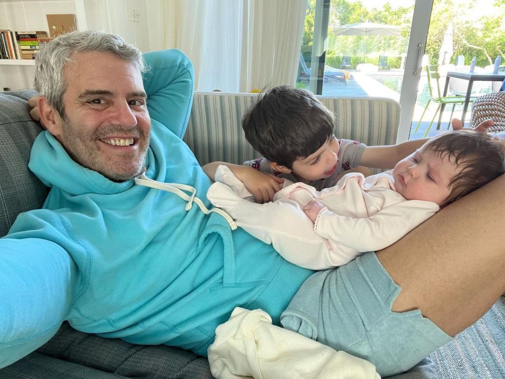 Andy Cohen with his two children