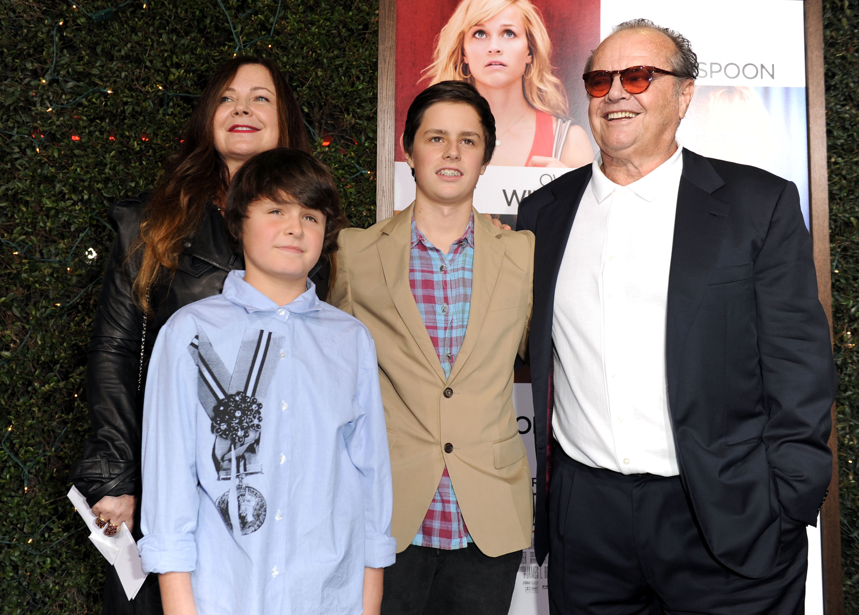Jack Nicholson with  daughter Jennifer and her sons. 