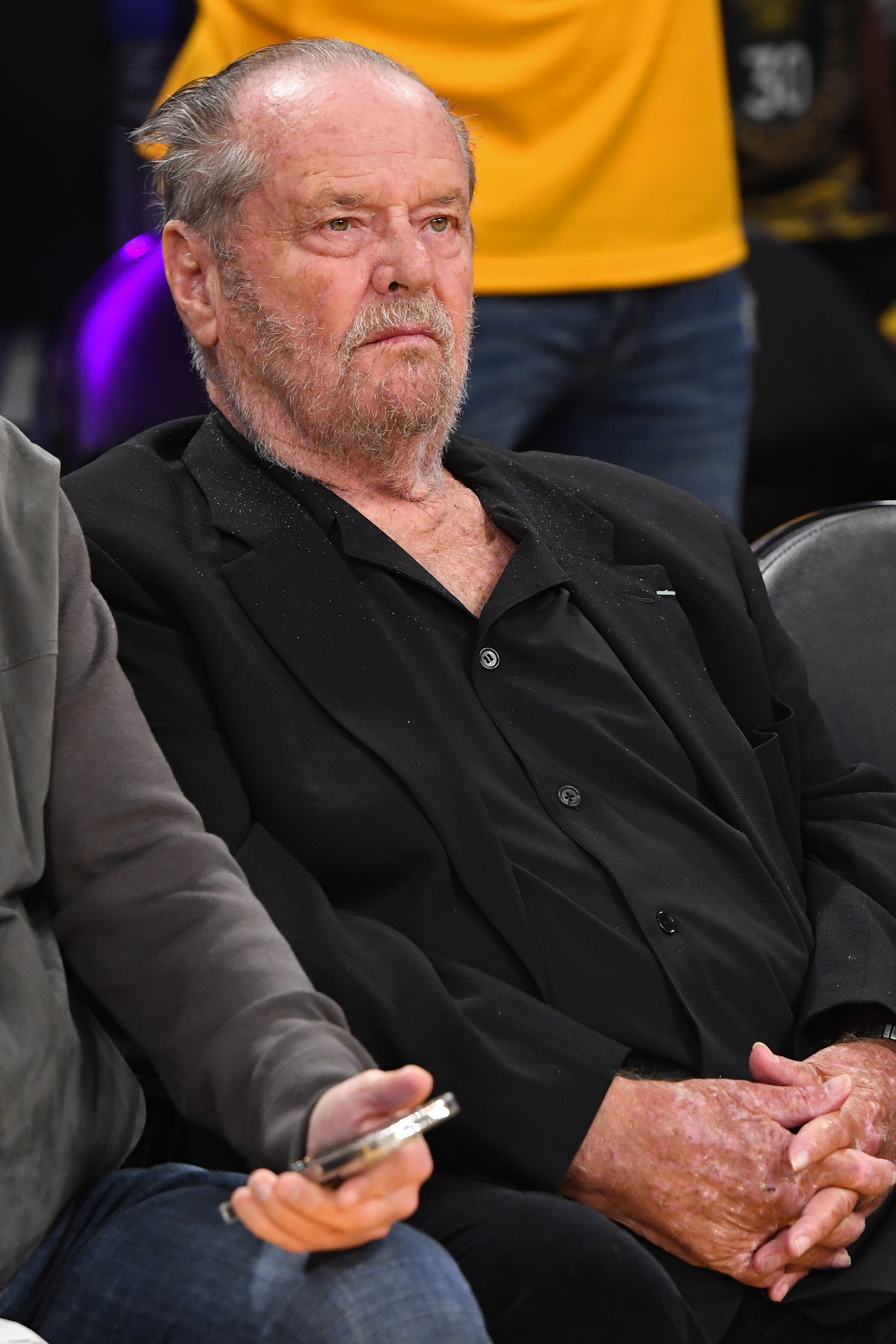 Jack Nicholson at a basketball game. 