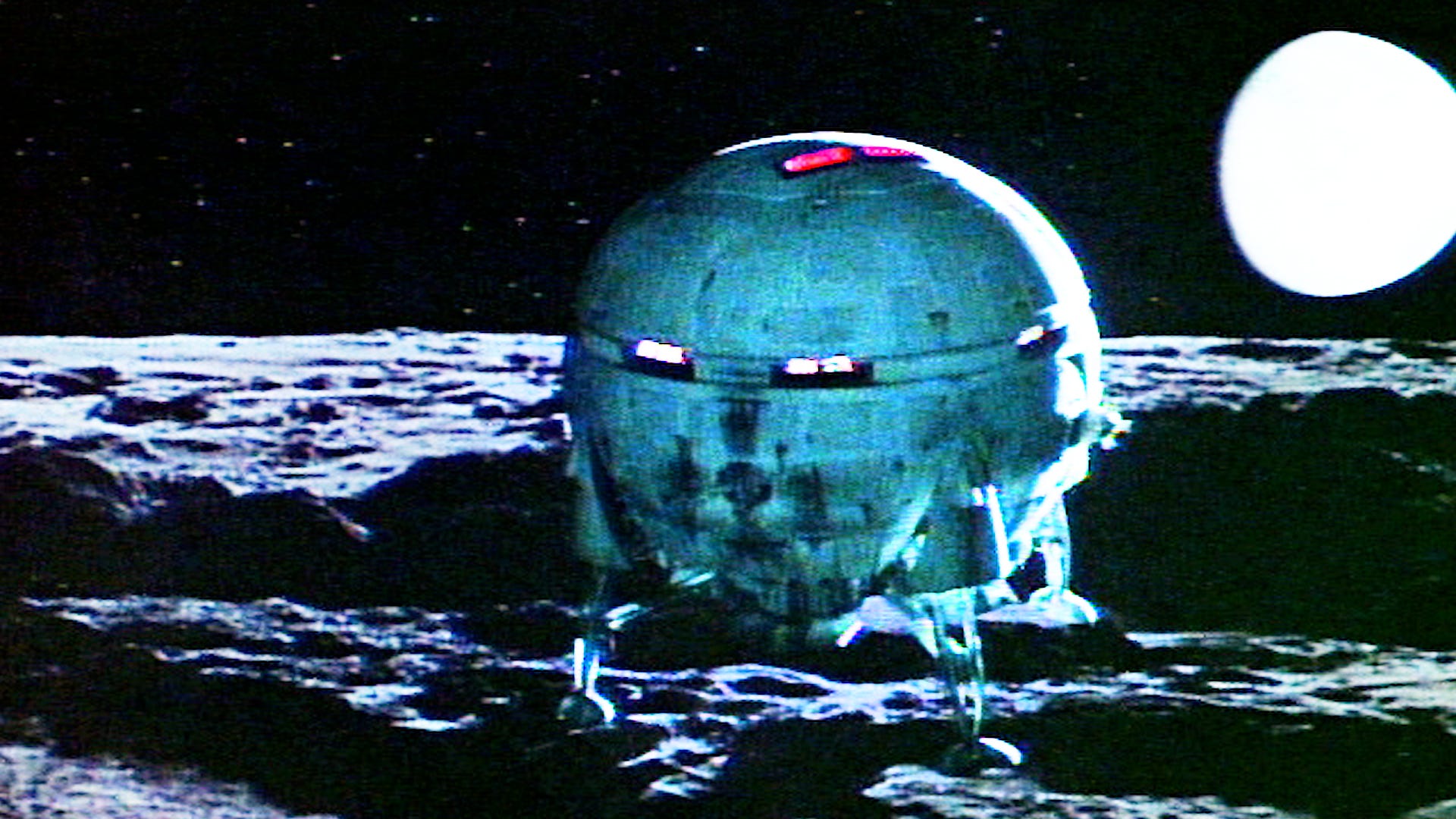 illustration of a meatball-shaped spaceship