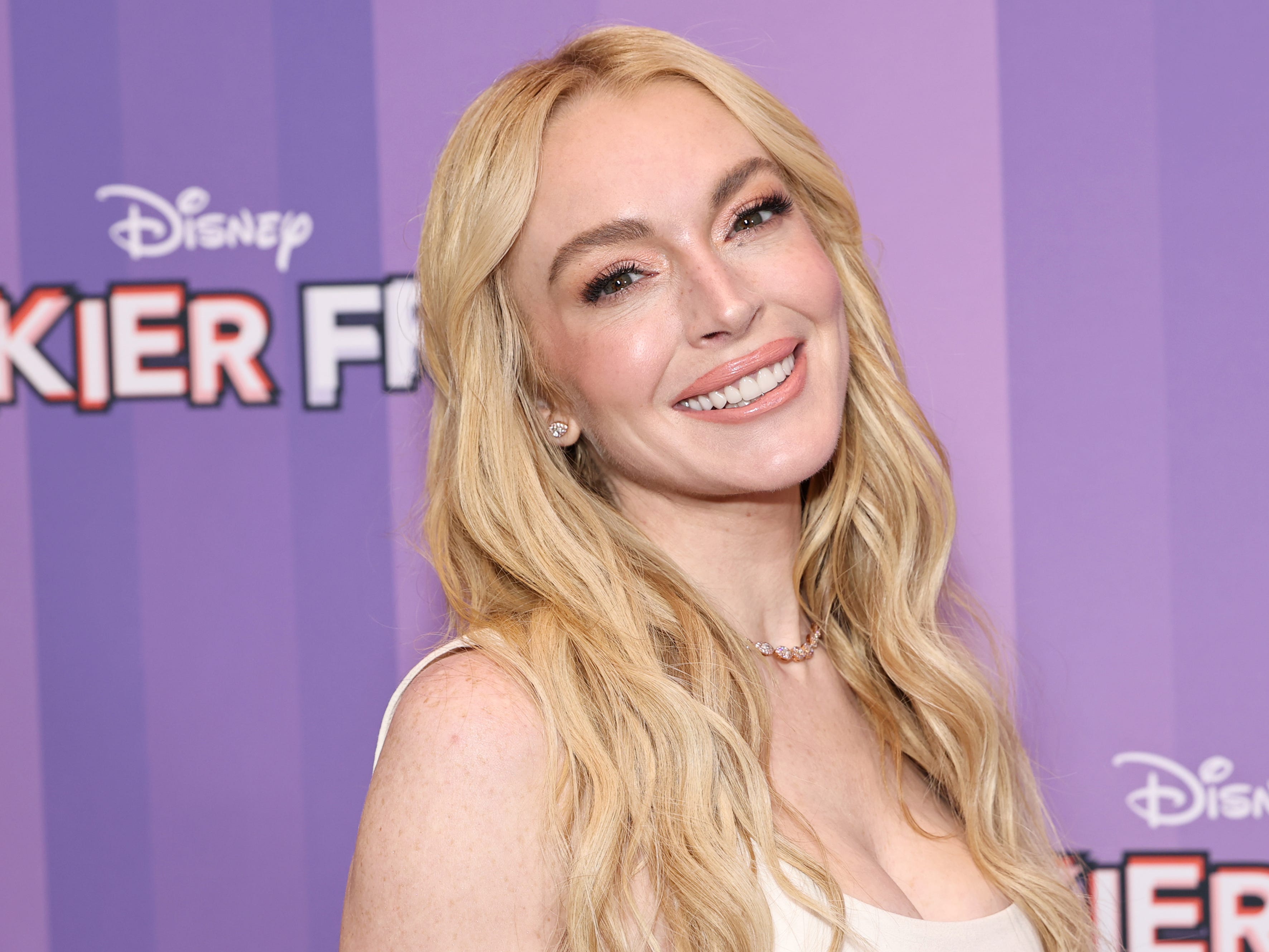 Lindsay Lohan at a 2025 screening of "Freakier Friday."