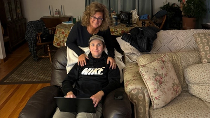 Eric Tarpinian-Jachym with his mother.