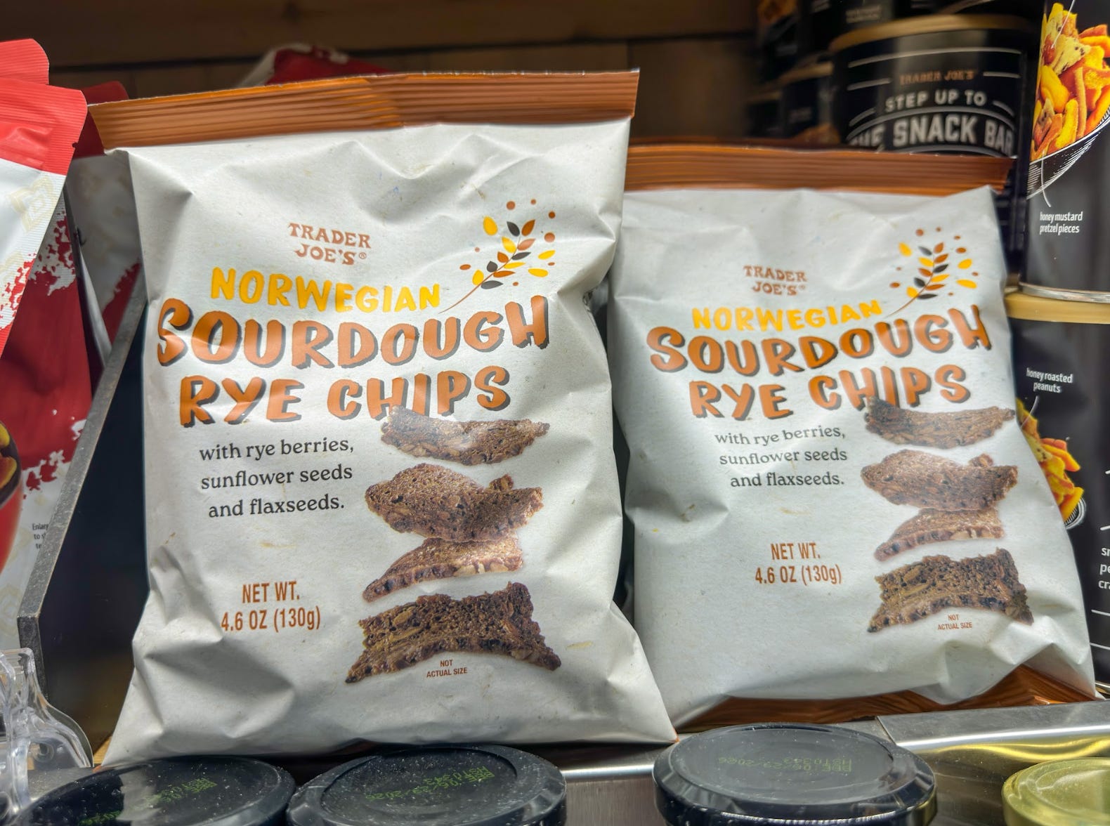 Trader Joe's Norwegian Sourdough Rye Chips.