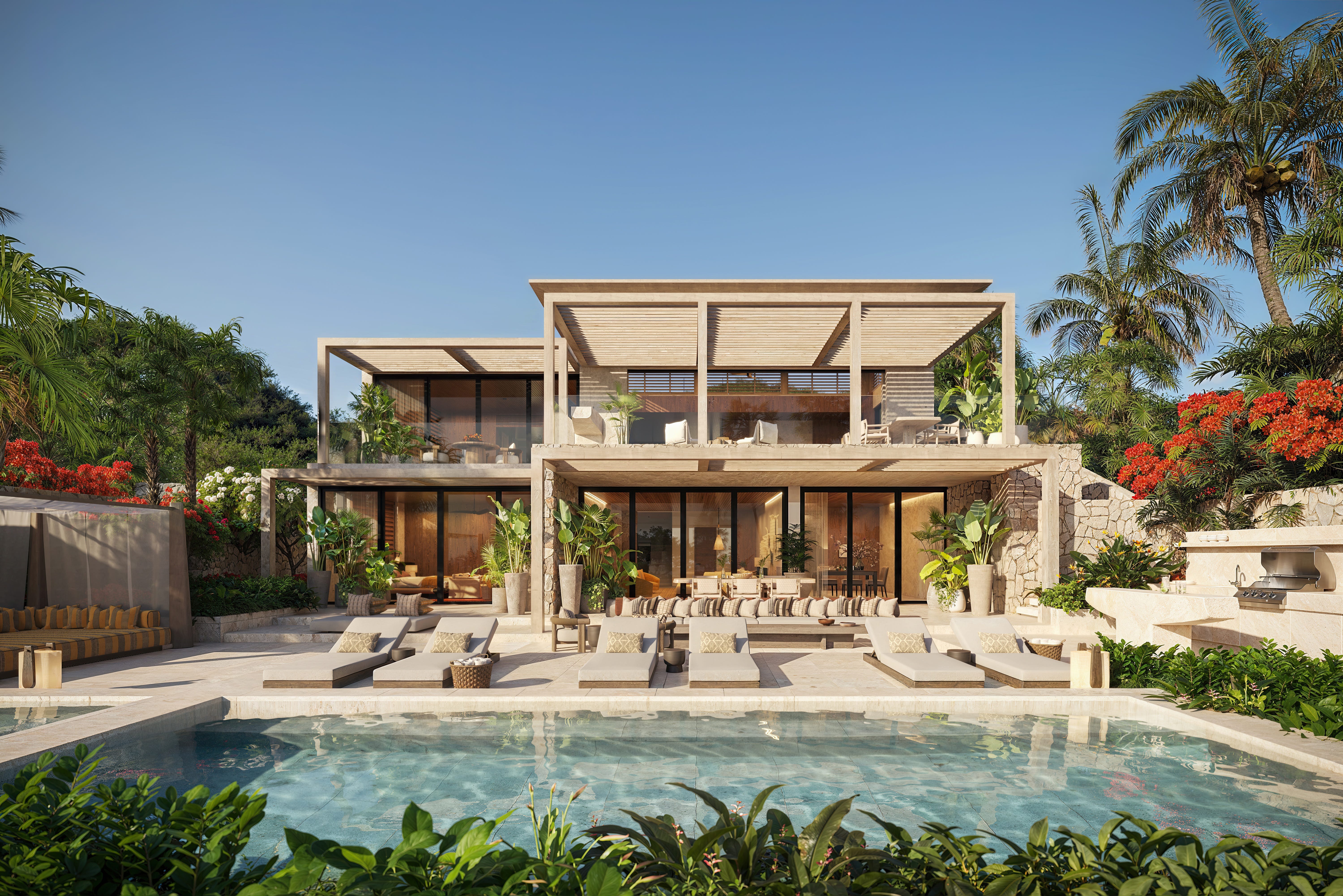 A rendering of a villa in Puerto Rico.