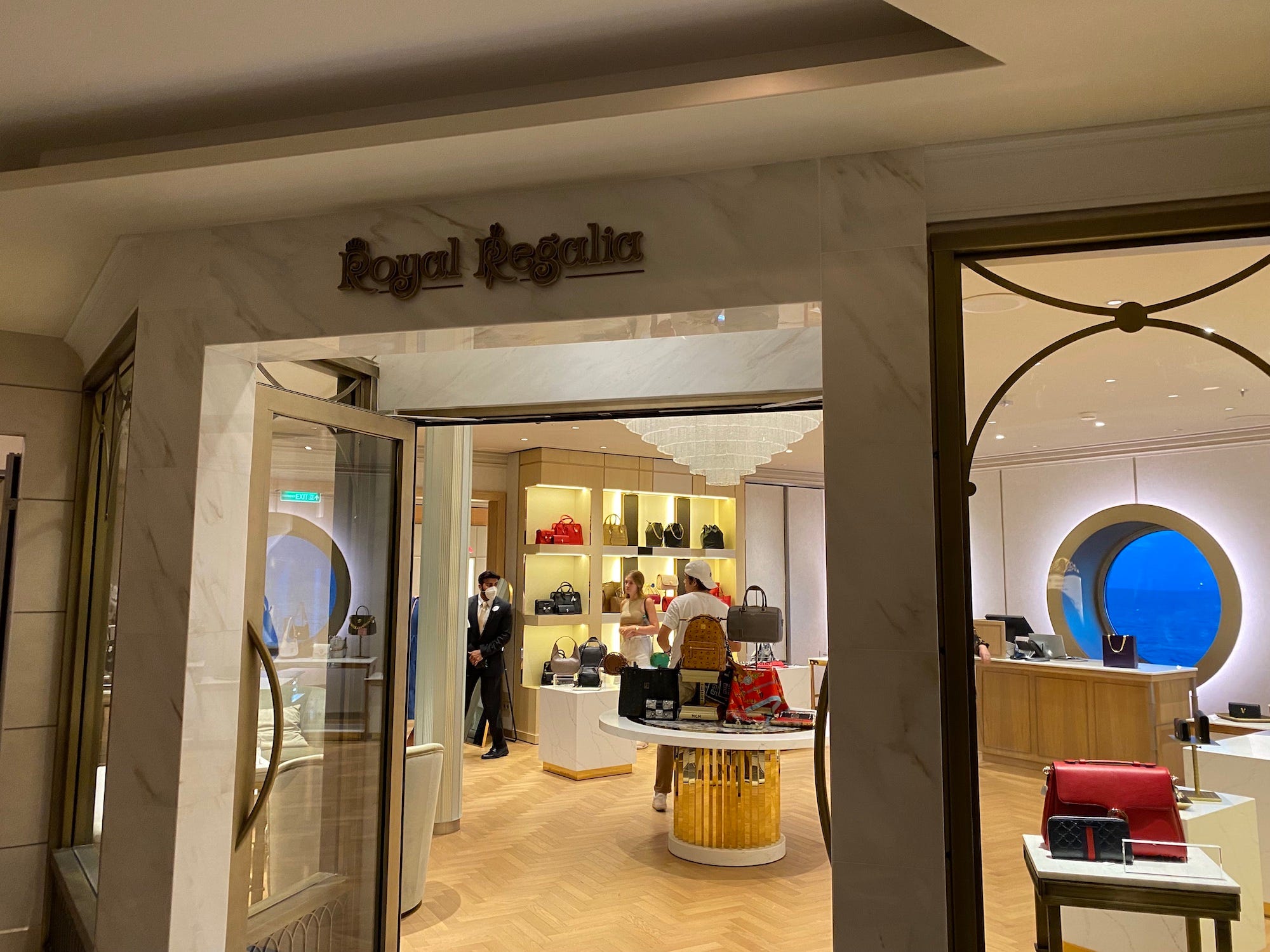 A luxury store onboard the Disney Wish cruise ship.