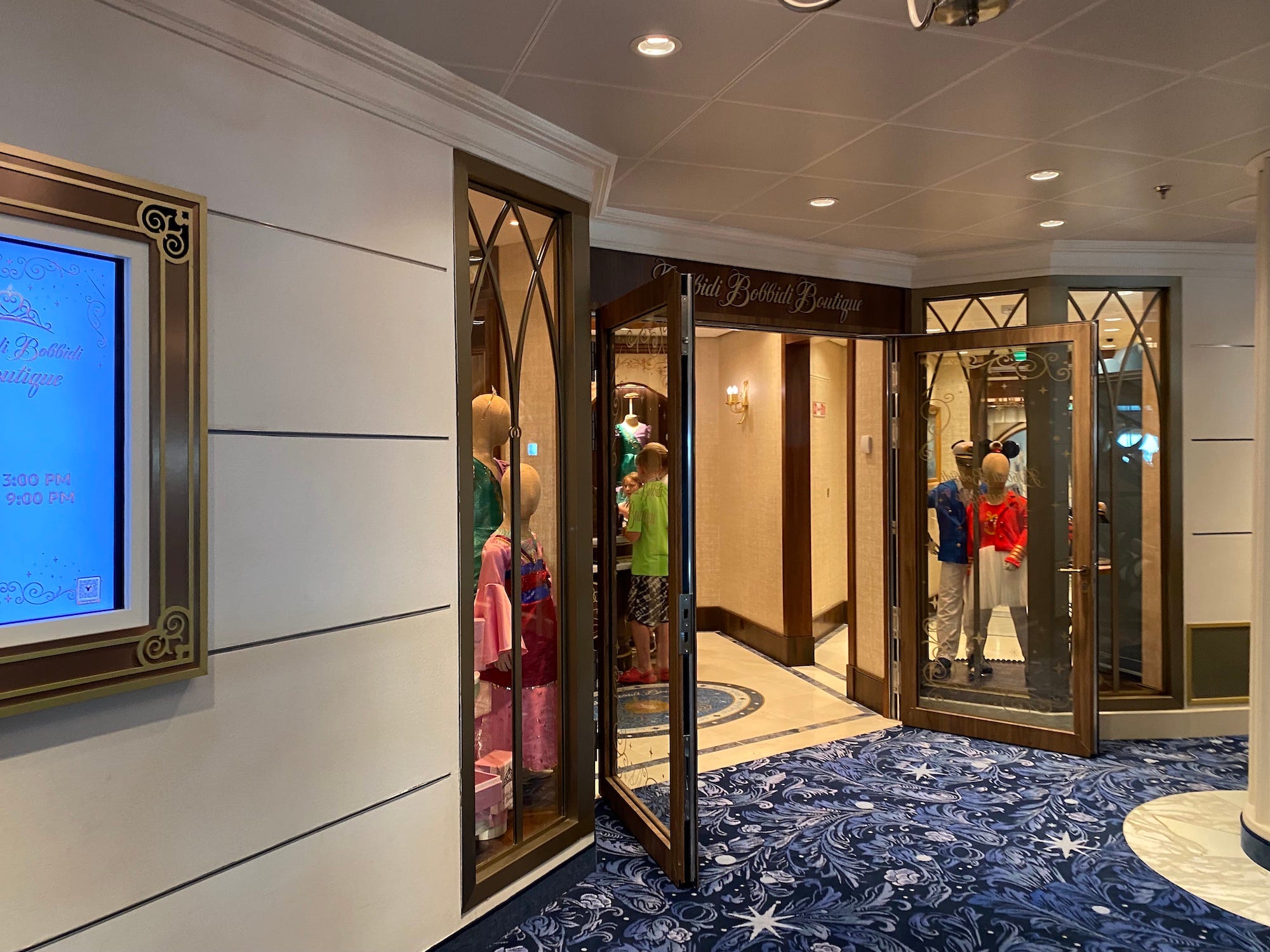 The Bibbidi Bobbidi Boutique inside the Disney Wish.
