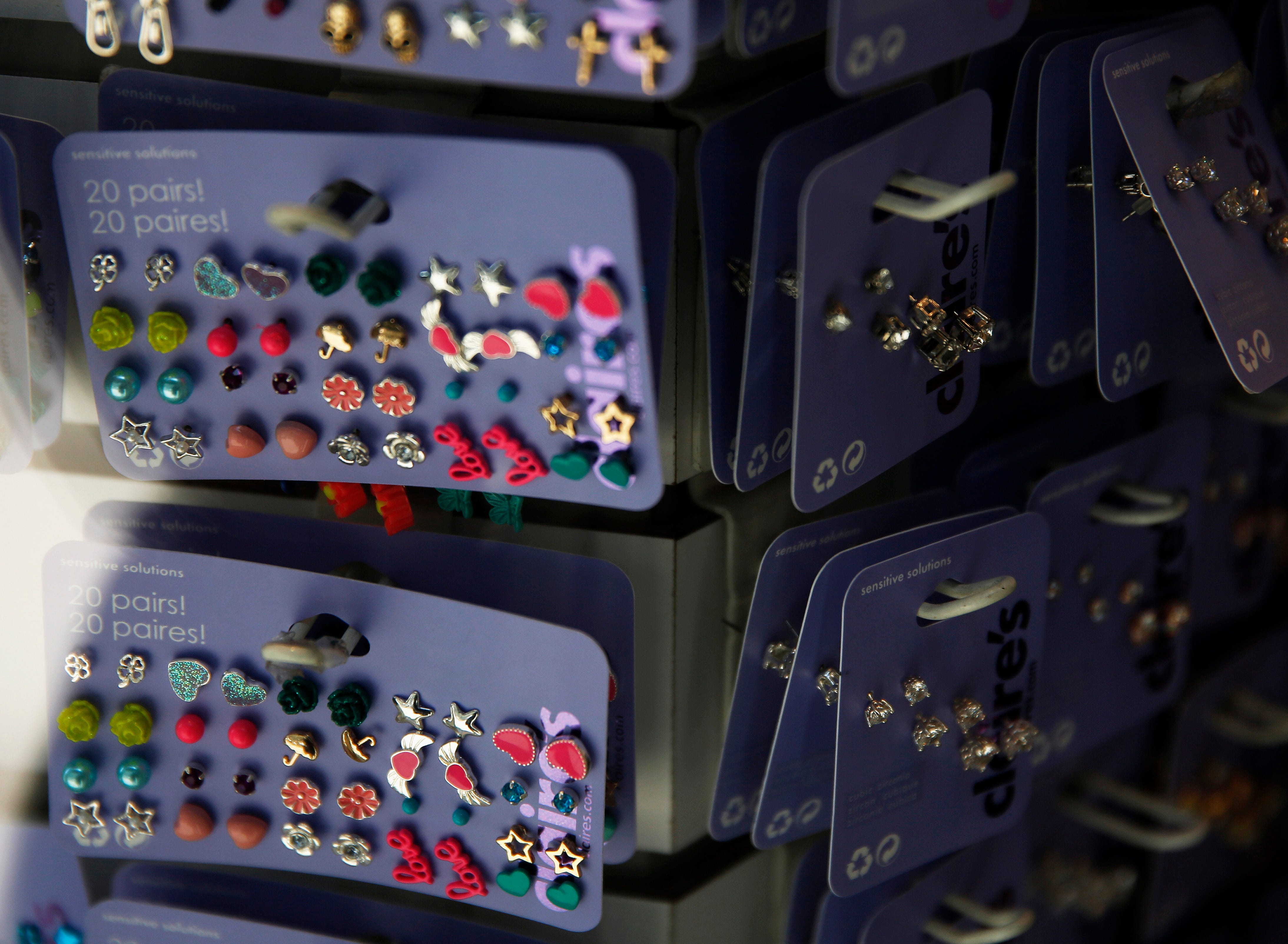 Earings at Claire's.