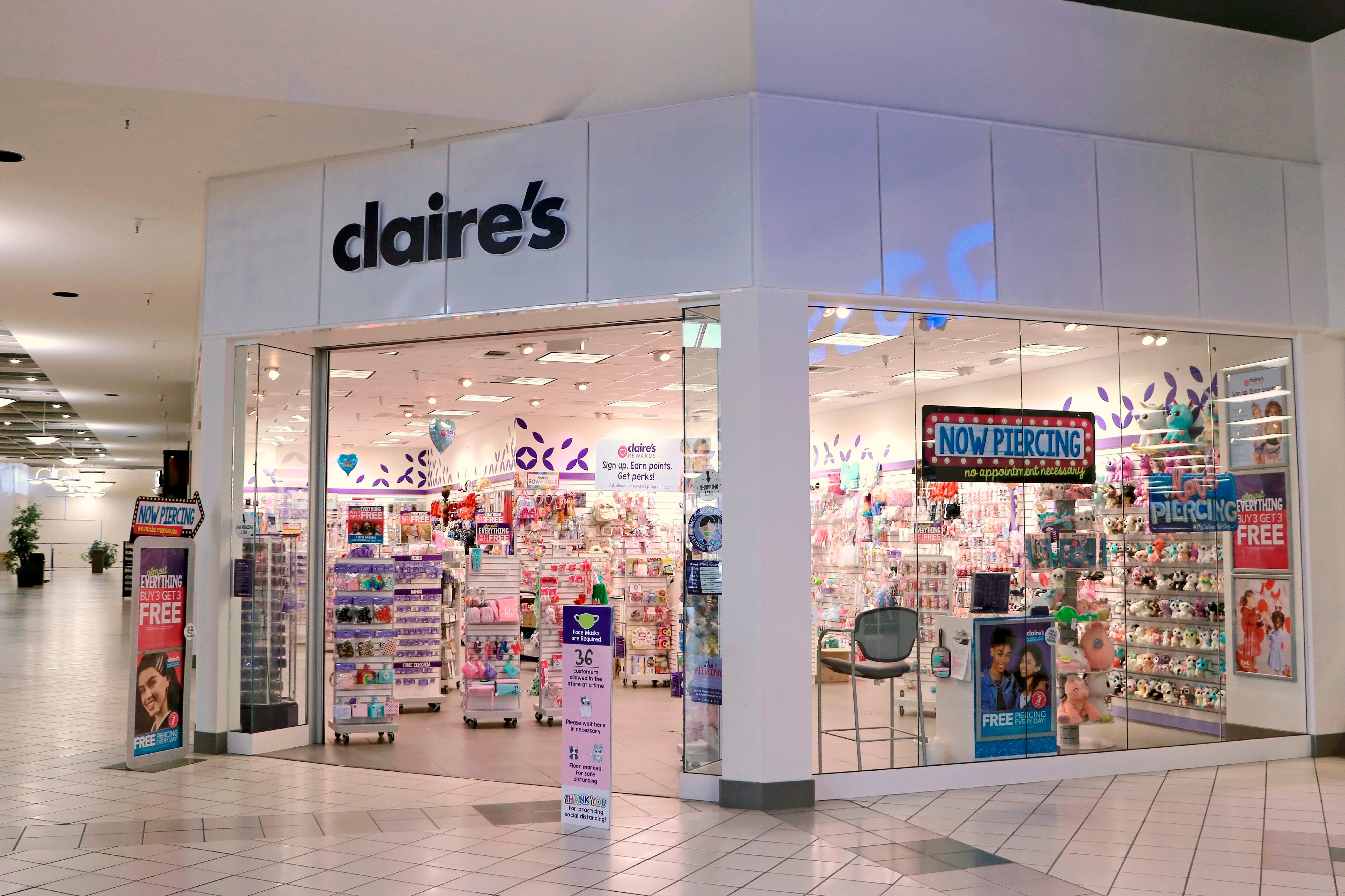 A Claire's store in Idaho is pictured.