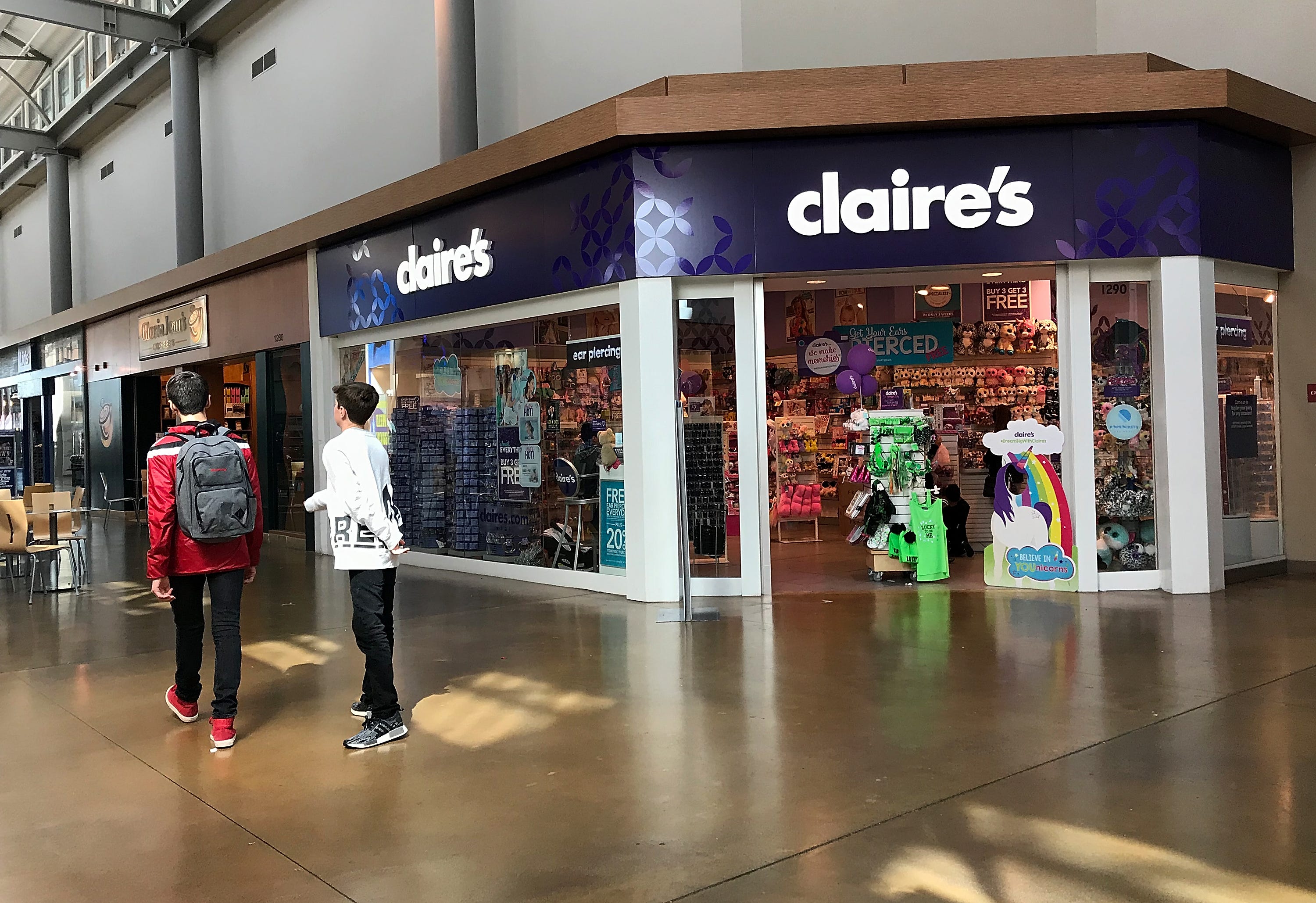 A Claire's store in California is pictured.