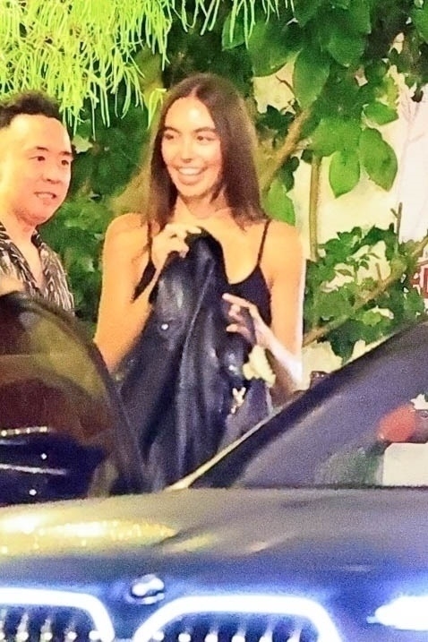 Hana Sun Doerr with a leather jacket. 