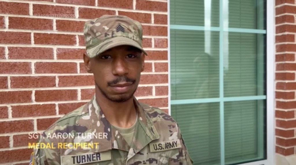 Sgt. Aaron Turner, Medal Recipient, in U.S. Army uniform.