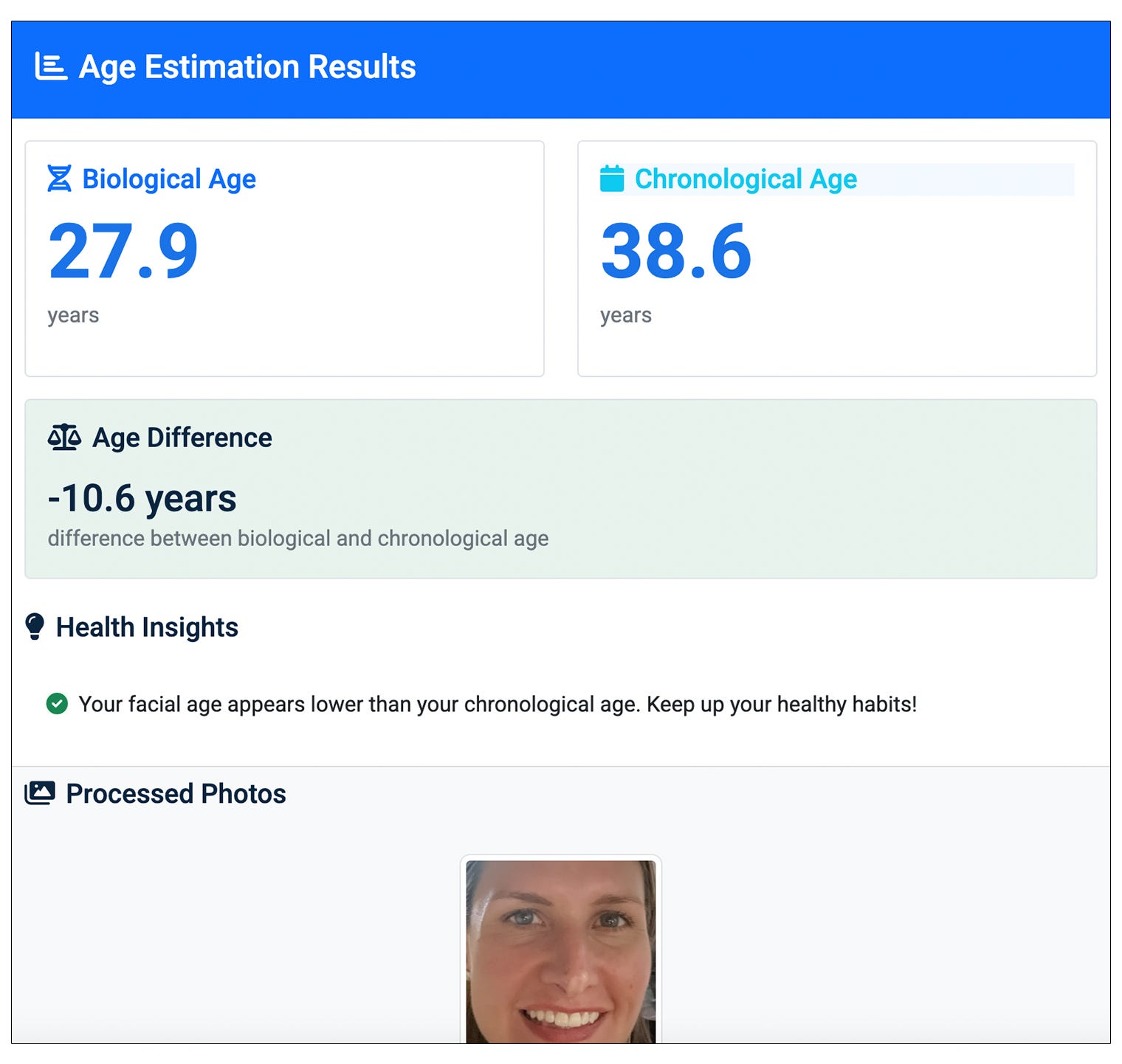 FaceAge told me I look 10 years younger than my actual age