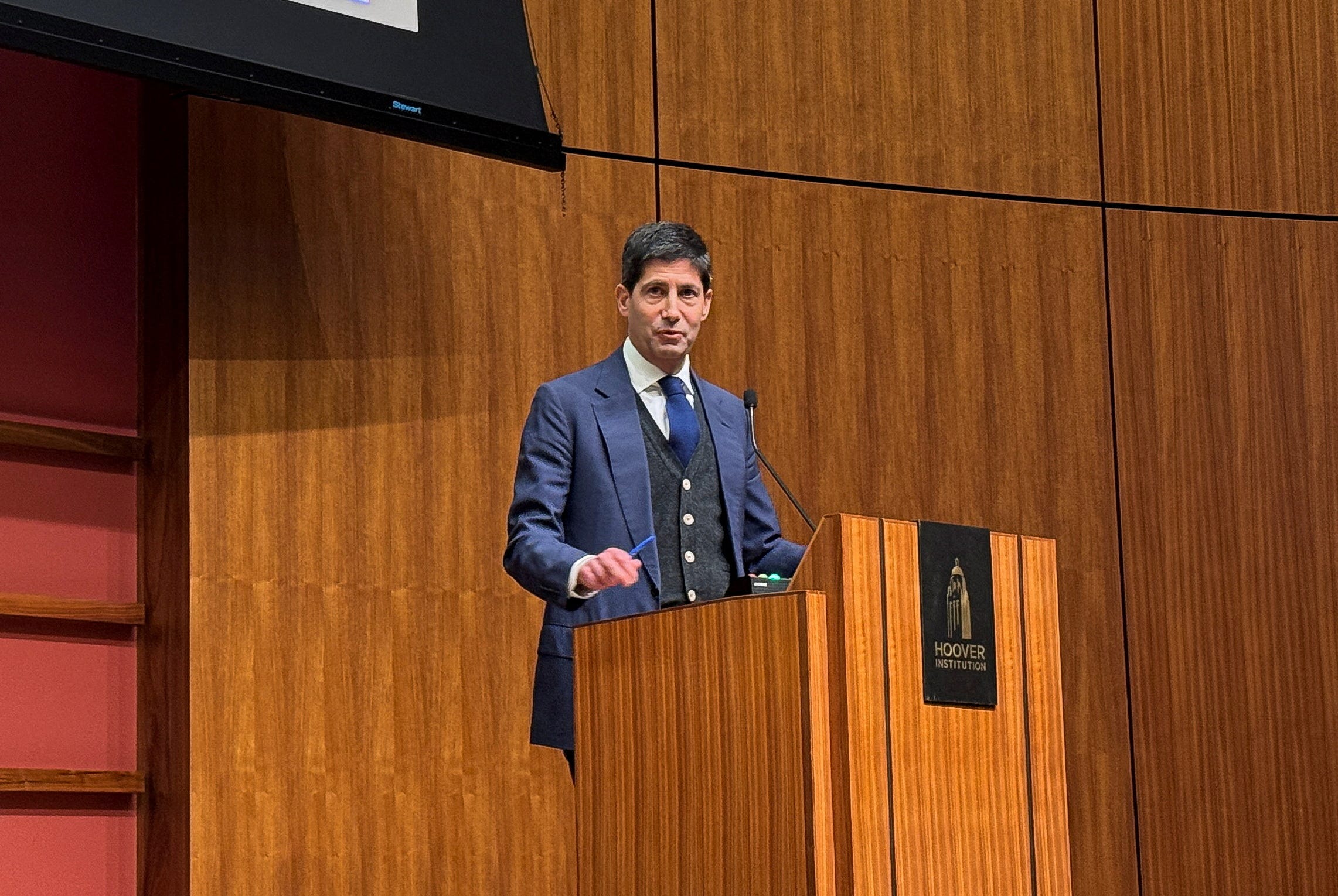 Former Fed Gov. Kevin Warsh speaks during an event at the Hoover Institution