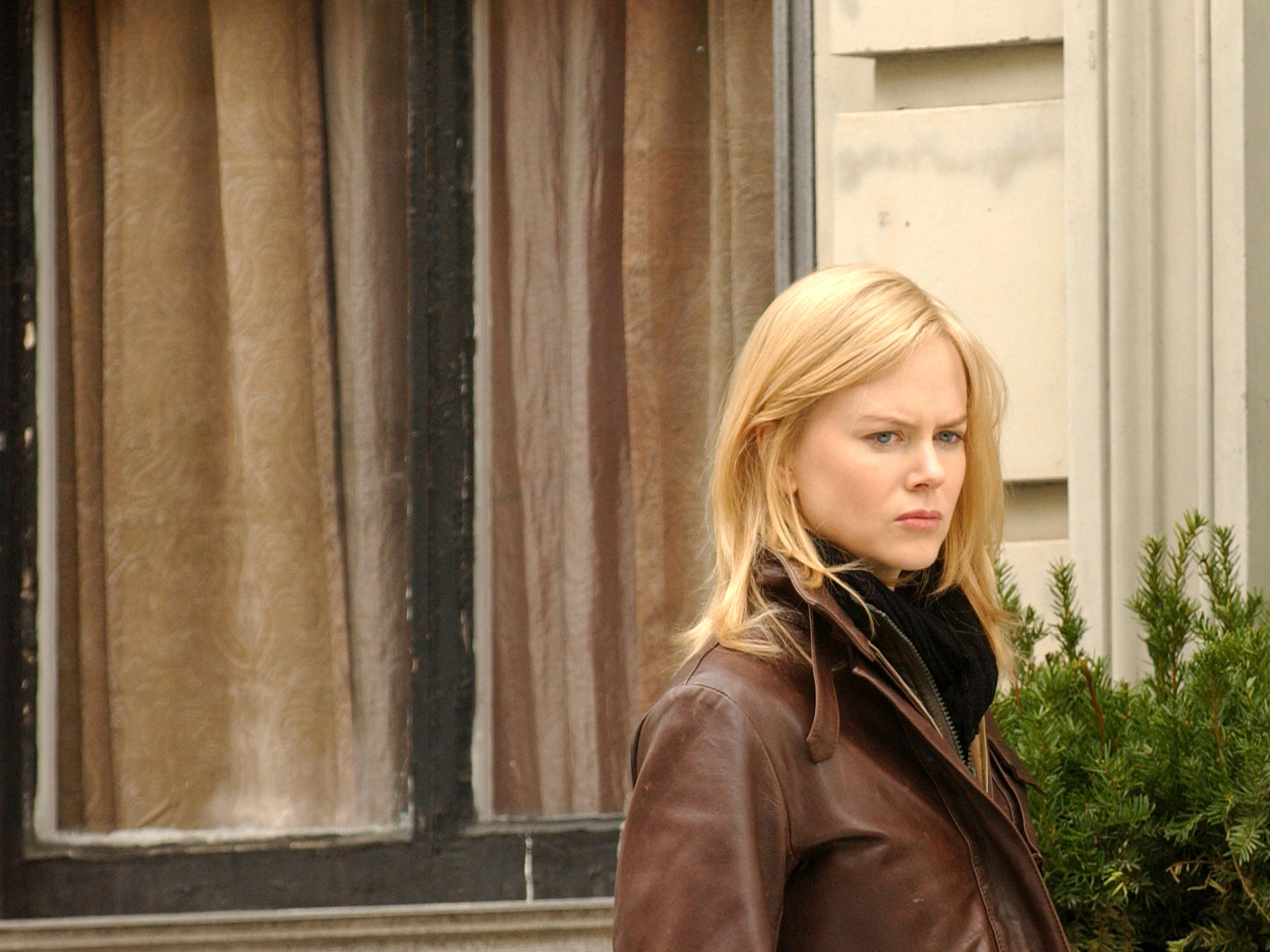 Nicole Kidman on the set of "The Interpreter" in 2004.