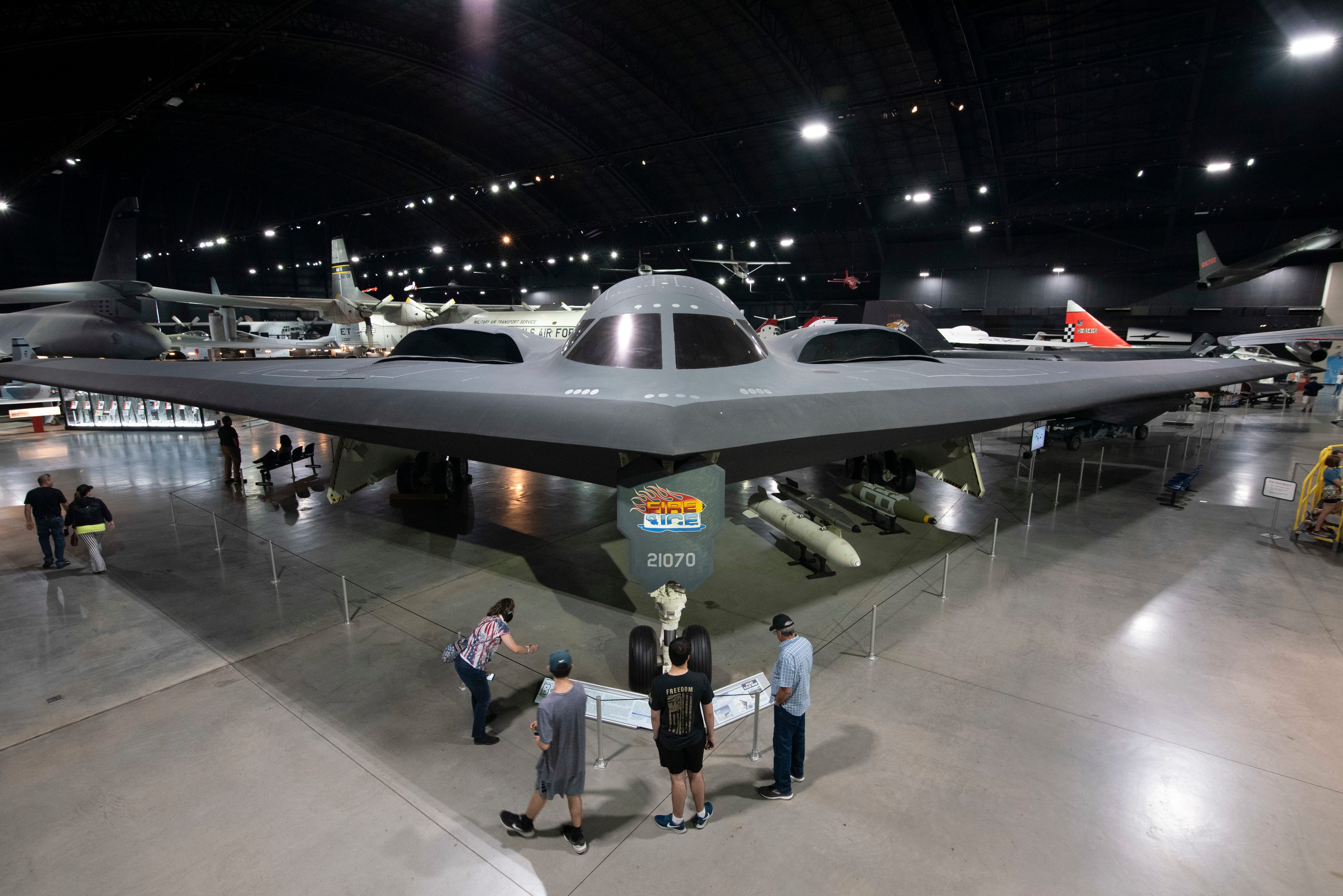 The B-2 on display at the US Air Force Museum.