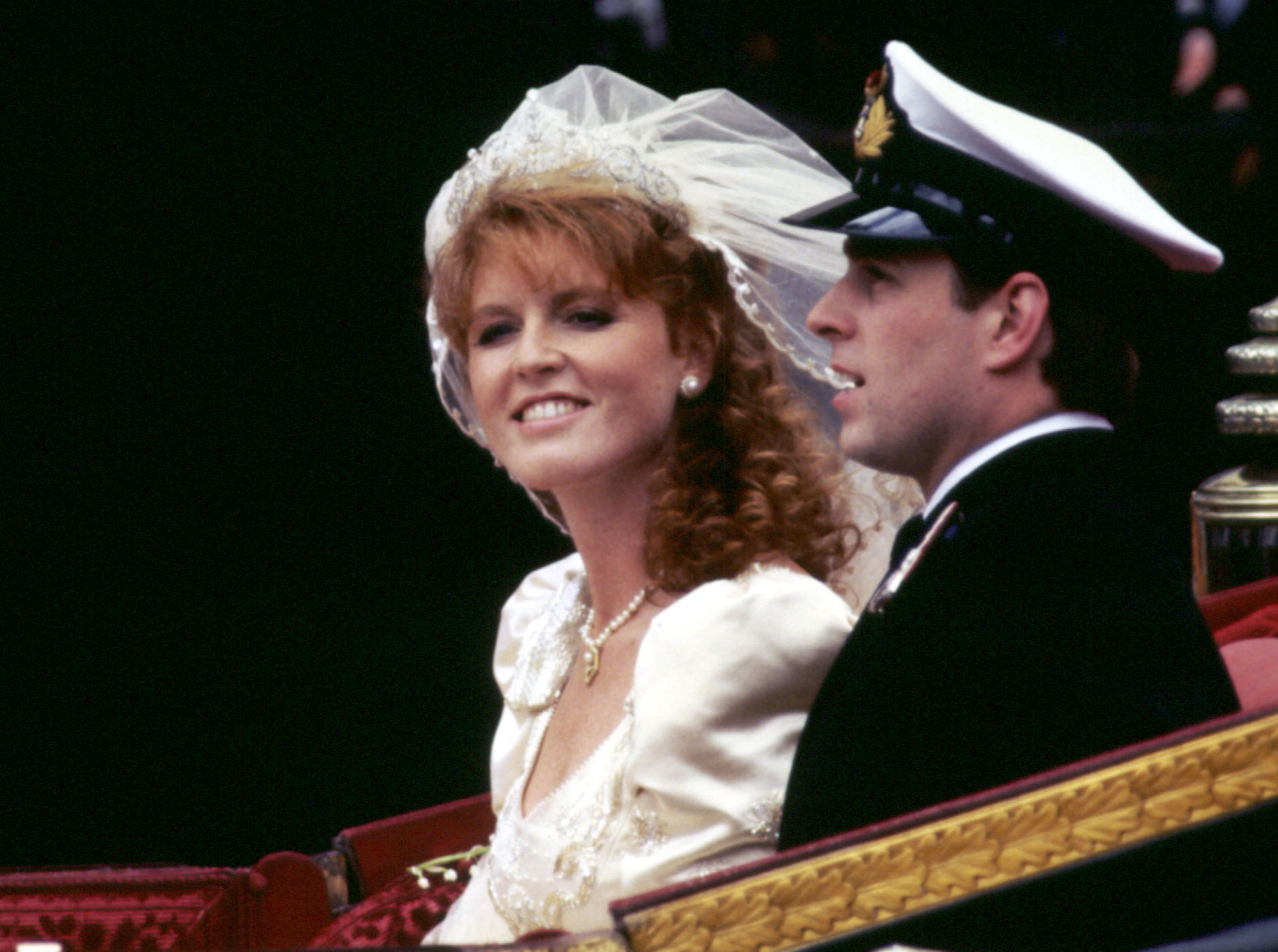 Prince Andrew and Sarah Ferguson wedding day.