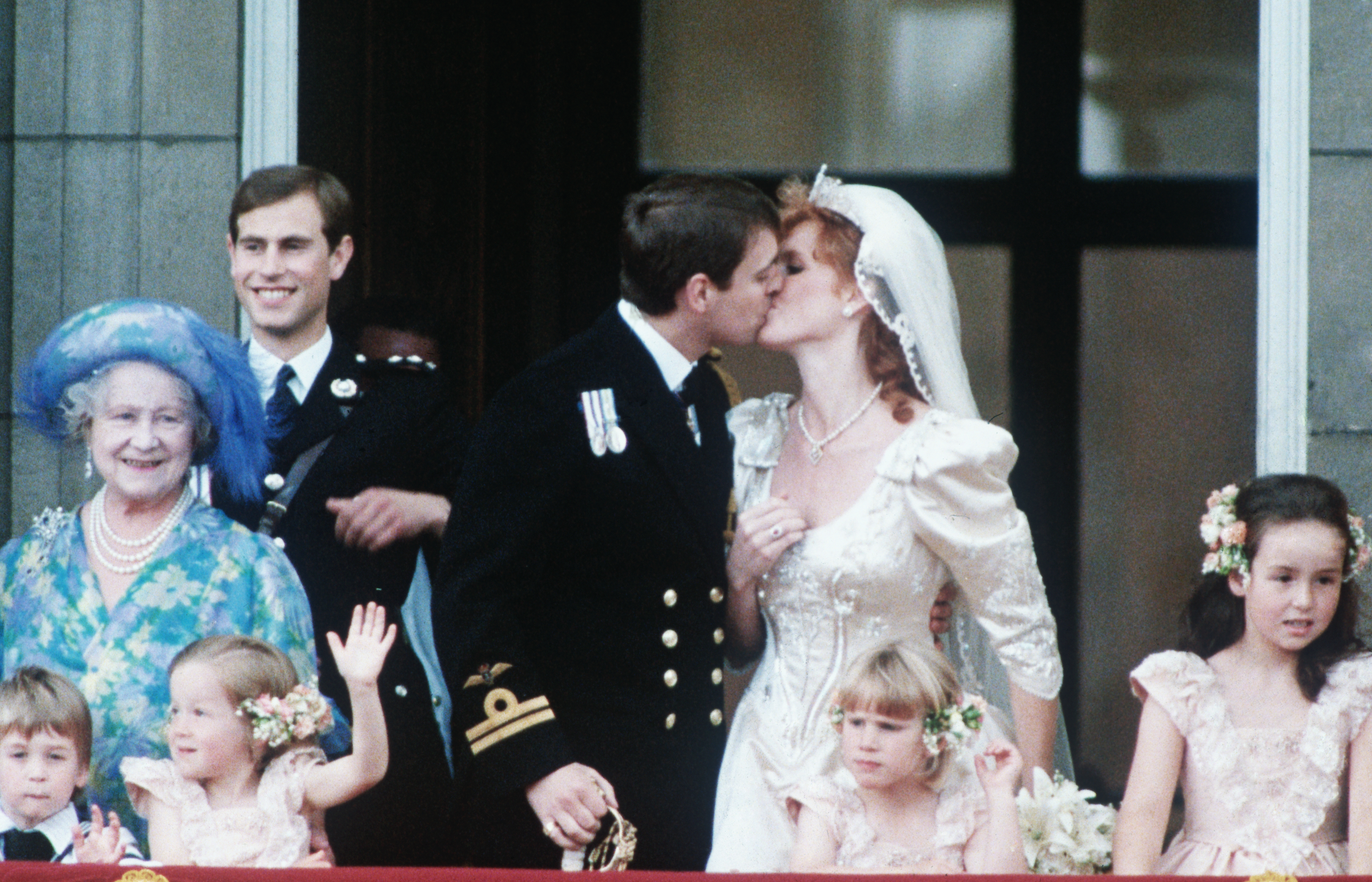 Prince Andrew and Sarah Ferguson on wedding day.